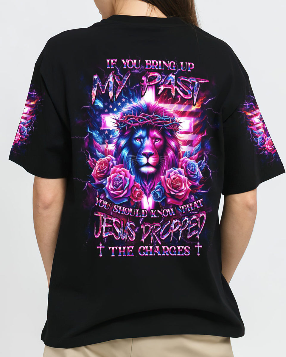 Jesus Dropped The Charges Lion Women's All Over Print Shirt - Yhkd2405 