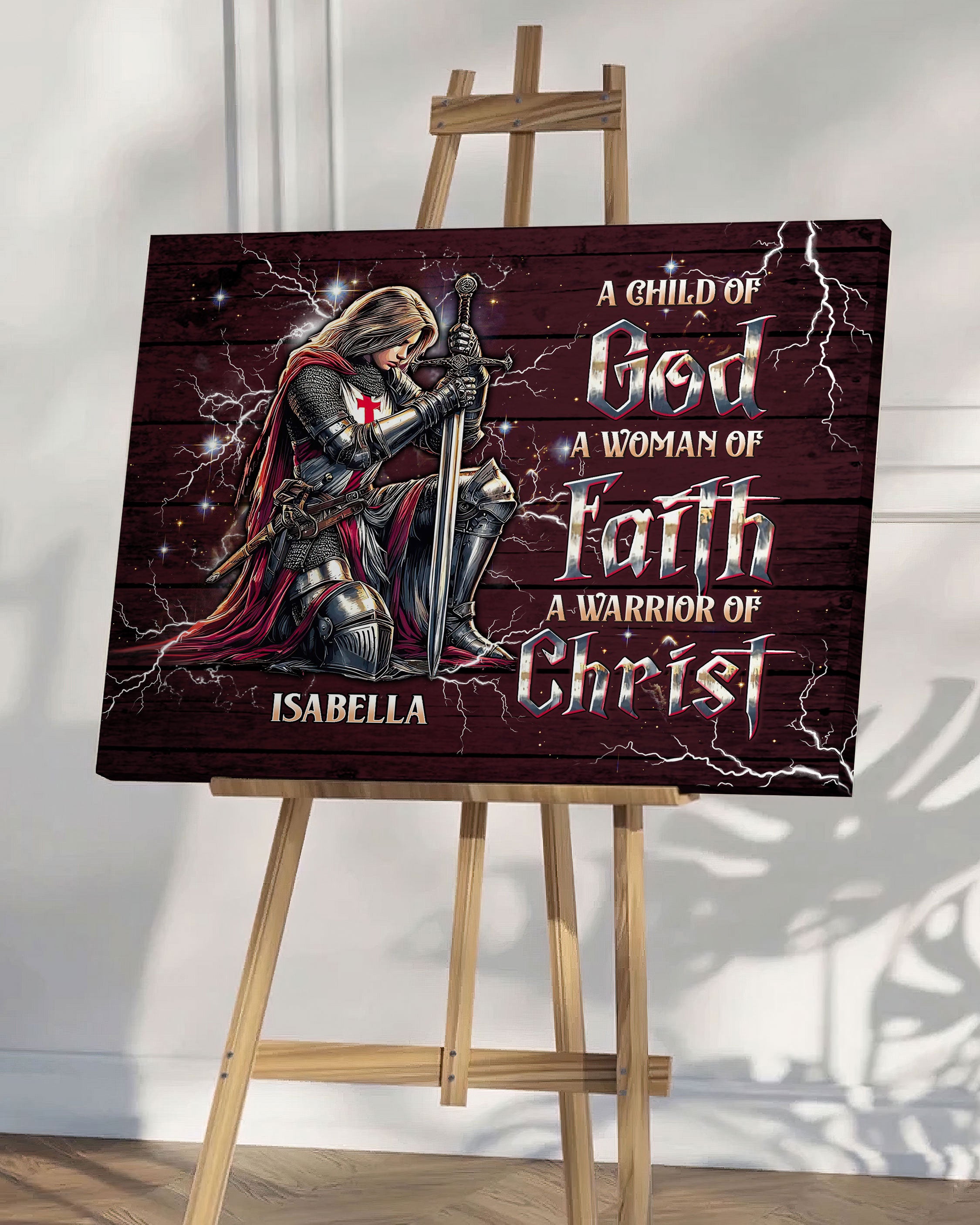 Personalized A Child Of God A Woman Of Faith Canvas - Tltw0201253