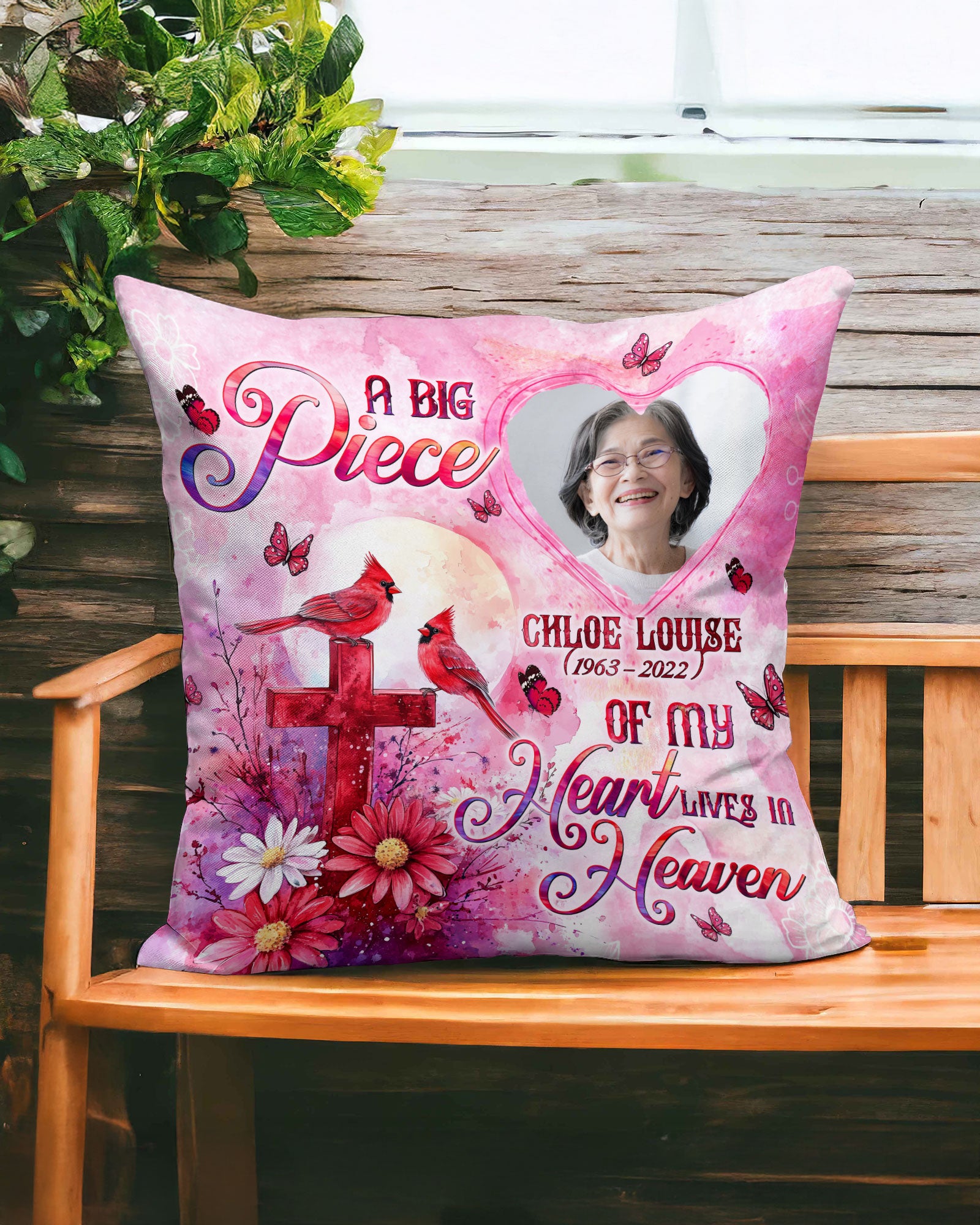 Personalized A Big Piece Of My Heart Lives In Heaven Pillow  - Tltw0702253