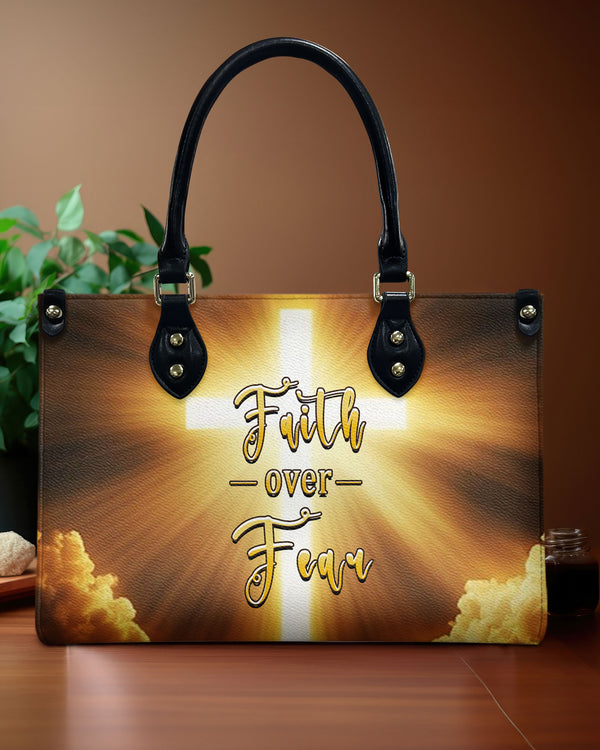 Faith Over Fear Leather Handbag - Yhhn1609244