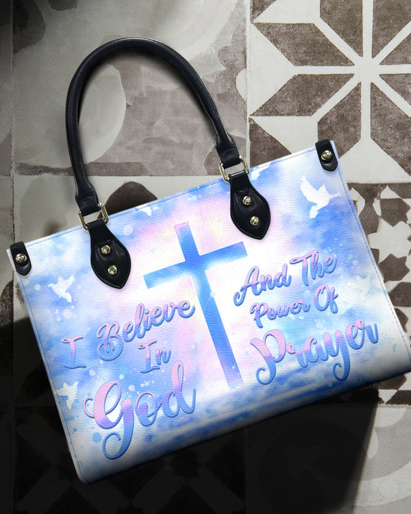 I Believe In God Leather Handbag - Yhhn309244