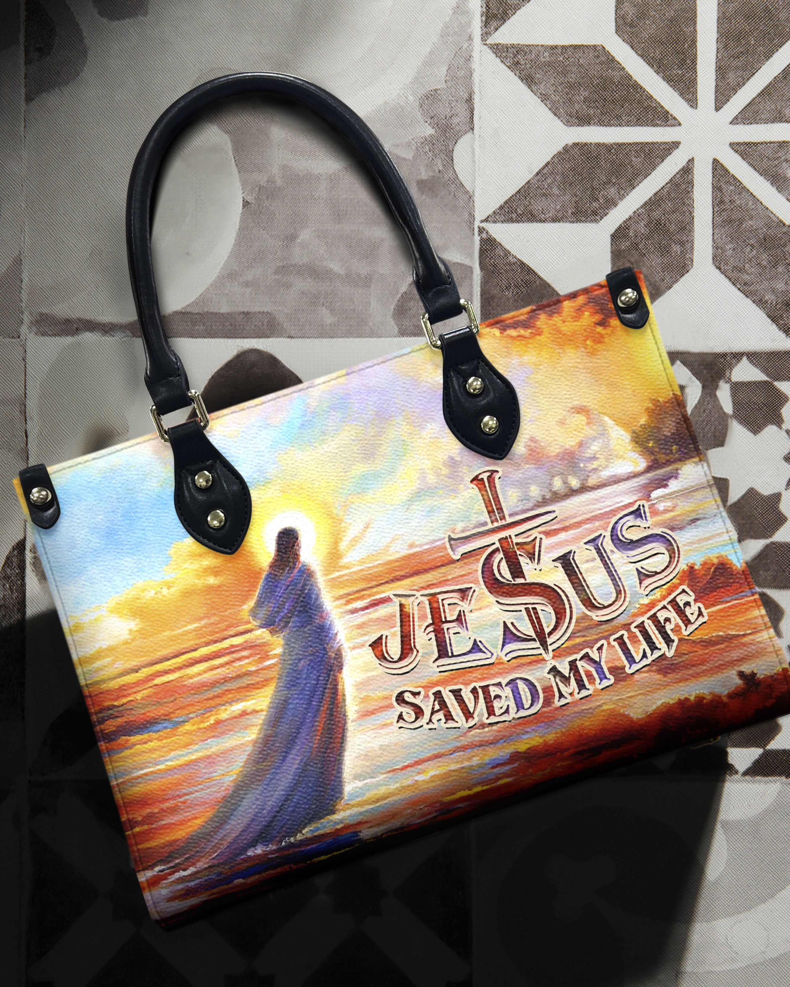 Jesus Saved My Life Leather Handbag - Yhhn2509245