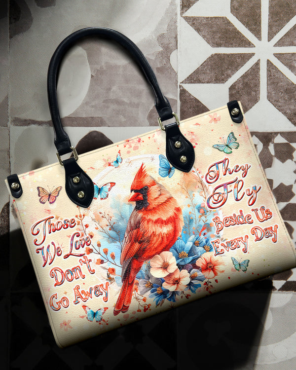 Those We Love Don't Go Away Cardinal Leather Handbag - Yhhn1109245