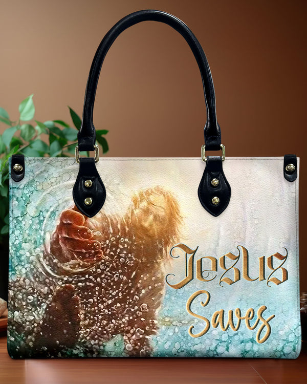 Jesus Saves Leather Handbag - Yhln2309244