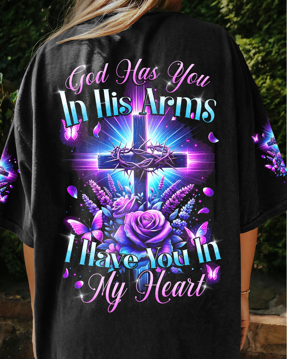 God Has You In His Arms Women's All Over Print Shirt - Tytd2712231