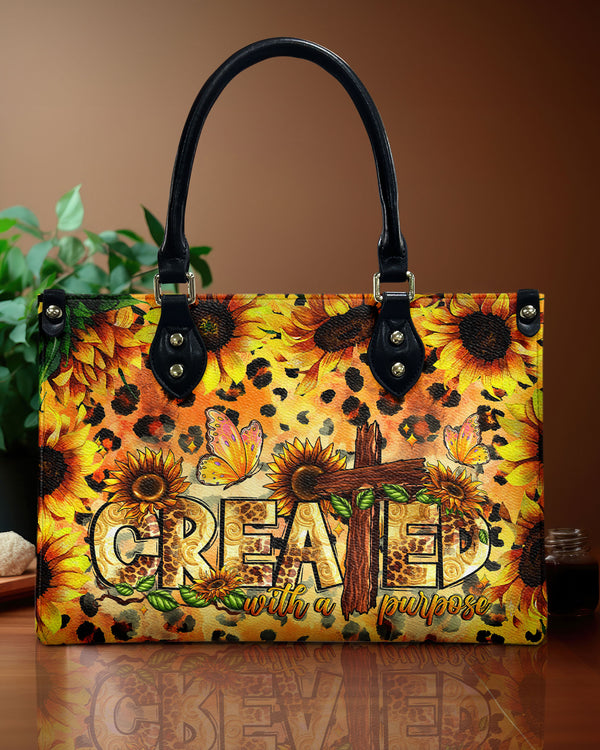 Created With A Purpose Sunflower Leather Handbag - Tlnt2006244