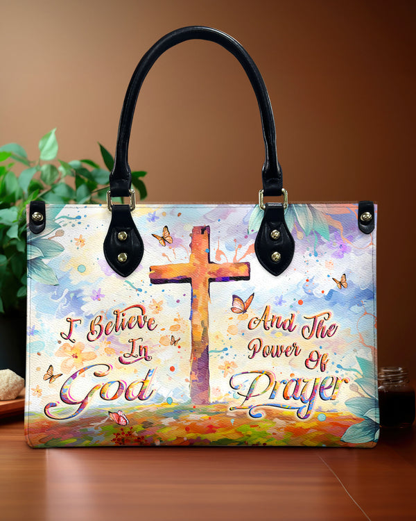 I Believe In God Leather Handbag - Yhlt1907242