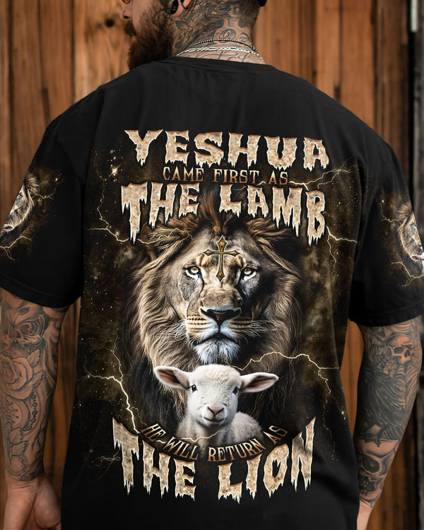 He Will Return As The Lion Lamb Men's All Over Print Shirt - Tlnt2406242