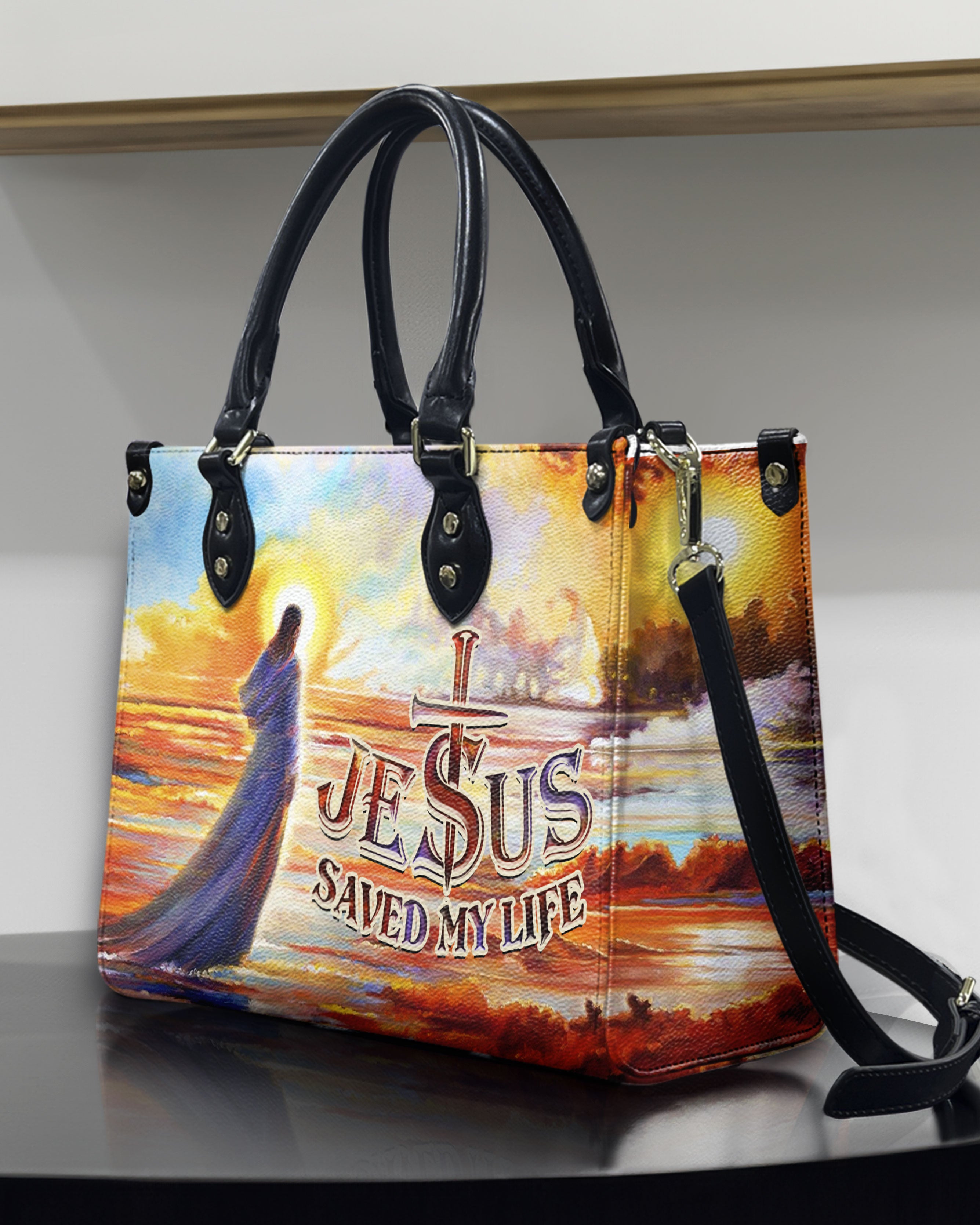 Jesus Saved My Life Leather Handbag - Yhhn2509245