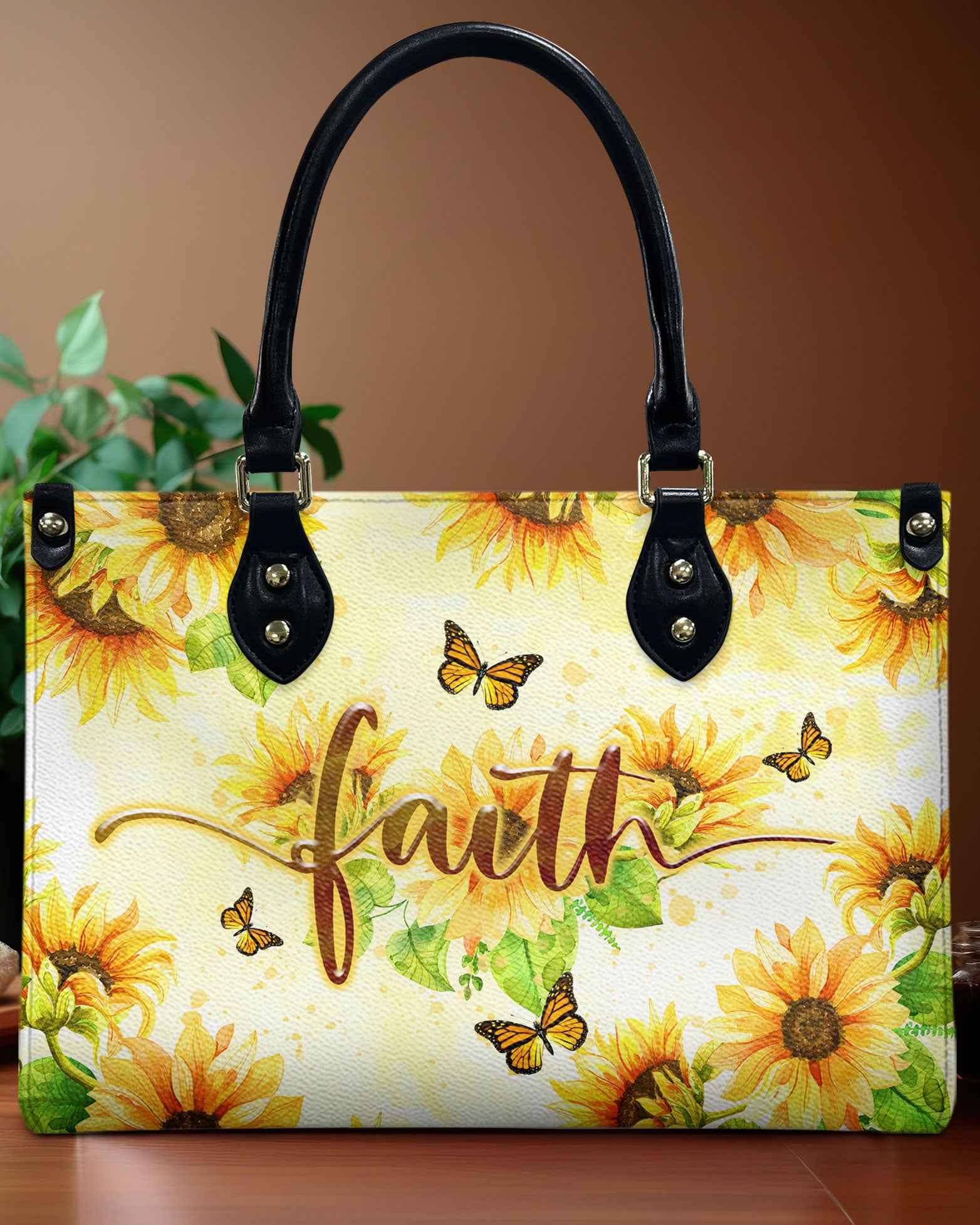 Faith Sunflower Leather Handbag - Tltr1806245