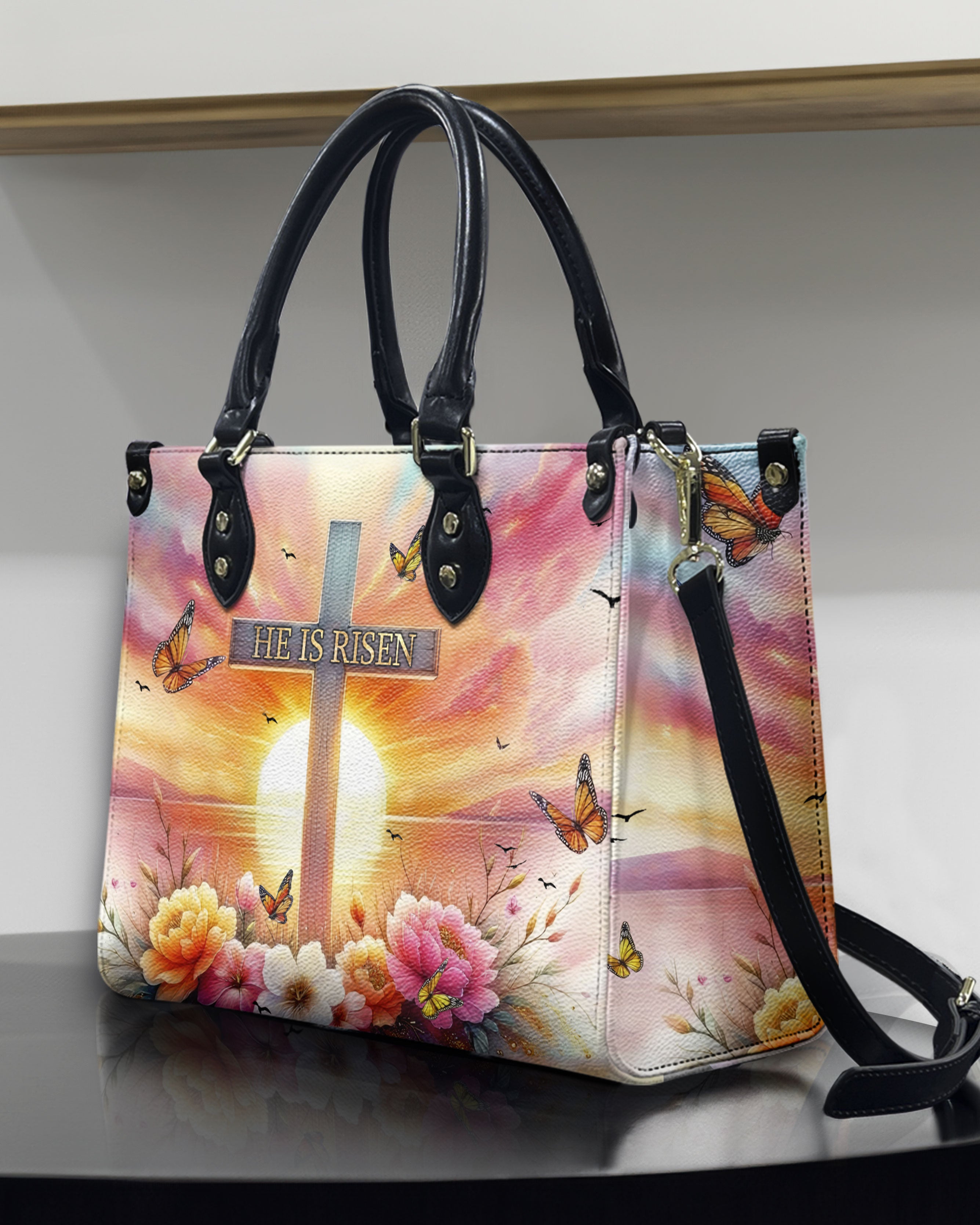 He Is Risen Leather Handbag - Yhhn0706244