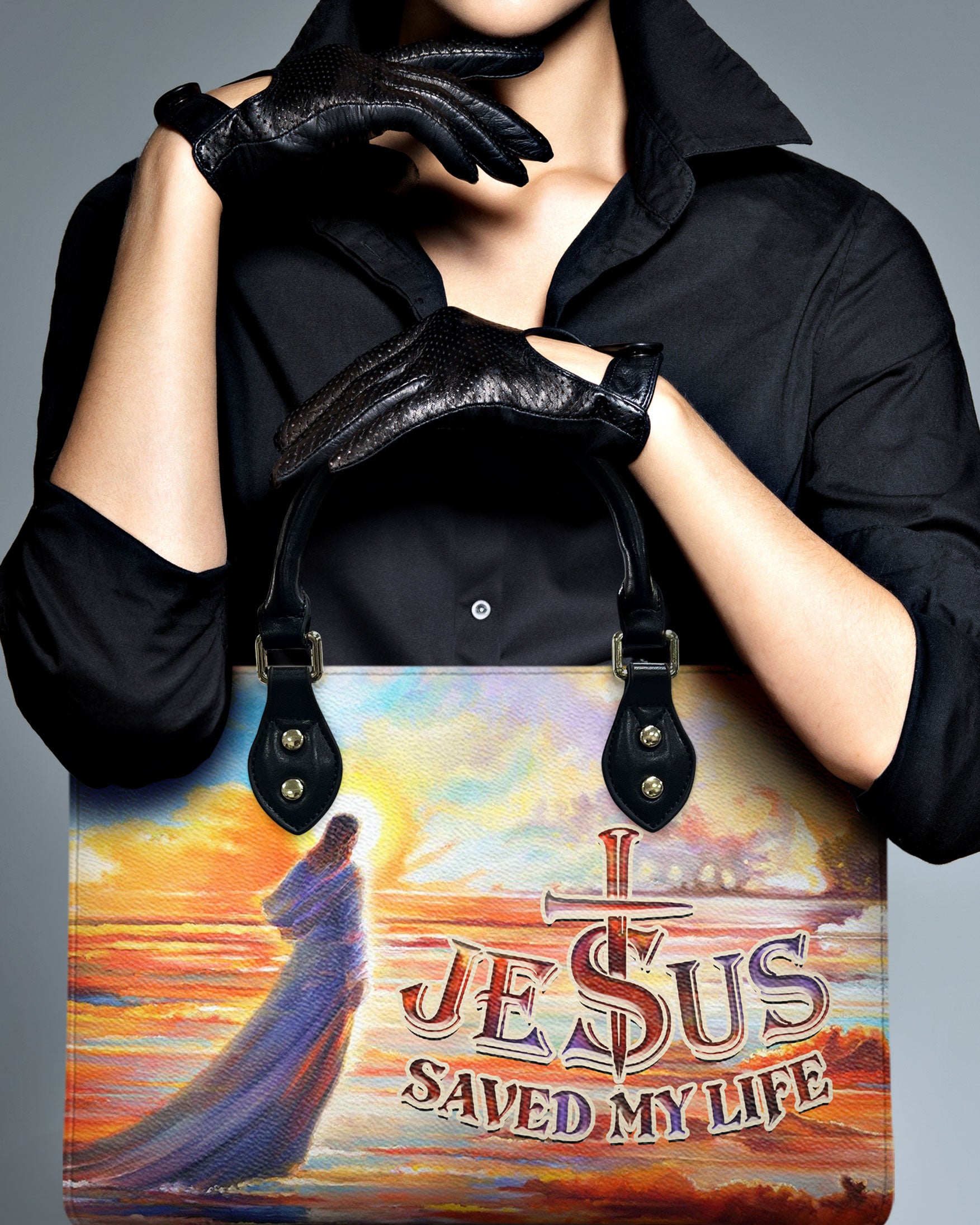 Jesus Saved My Life Leather Handbag - Yhhn2509245