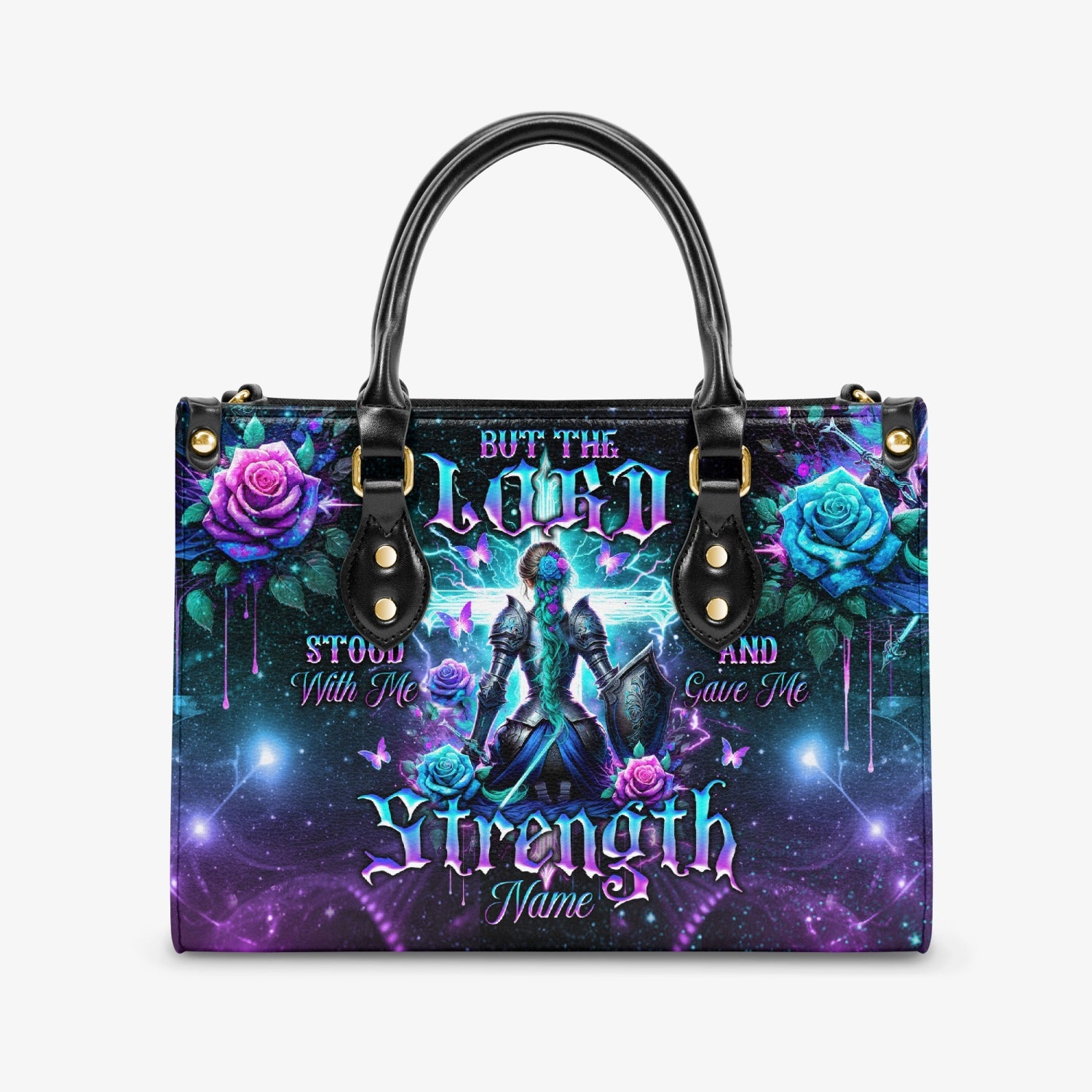 Lord Stood With Me Warrior Leather Handbag - Tlno2103244