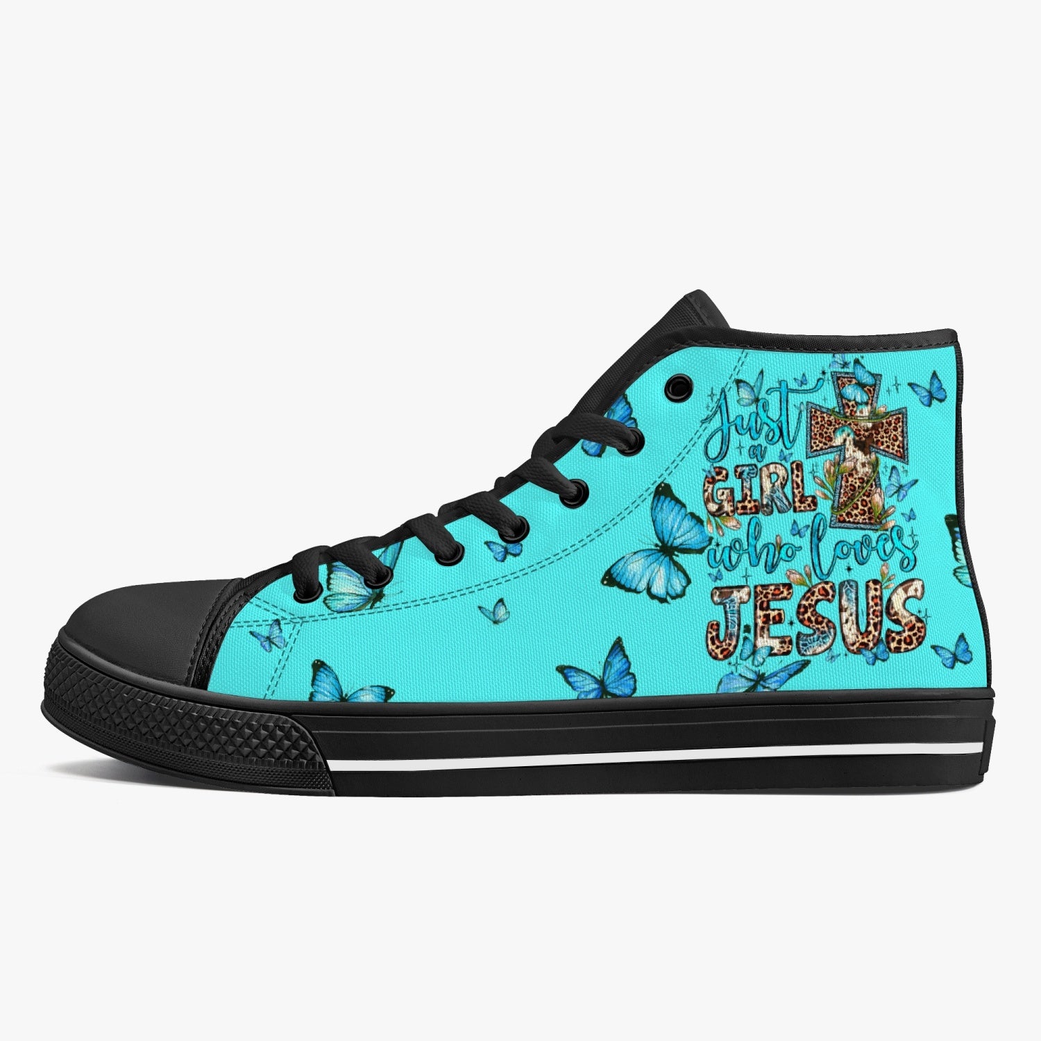 Just A Girl Who Loves Jesus High Top Canvas Shoes - Ty0707235