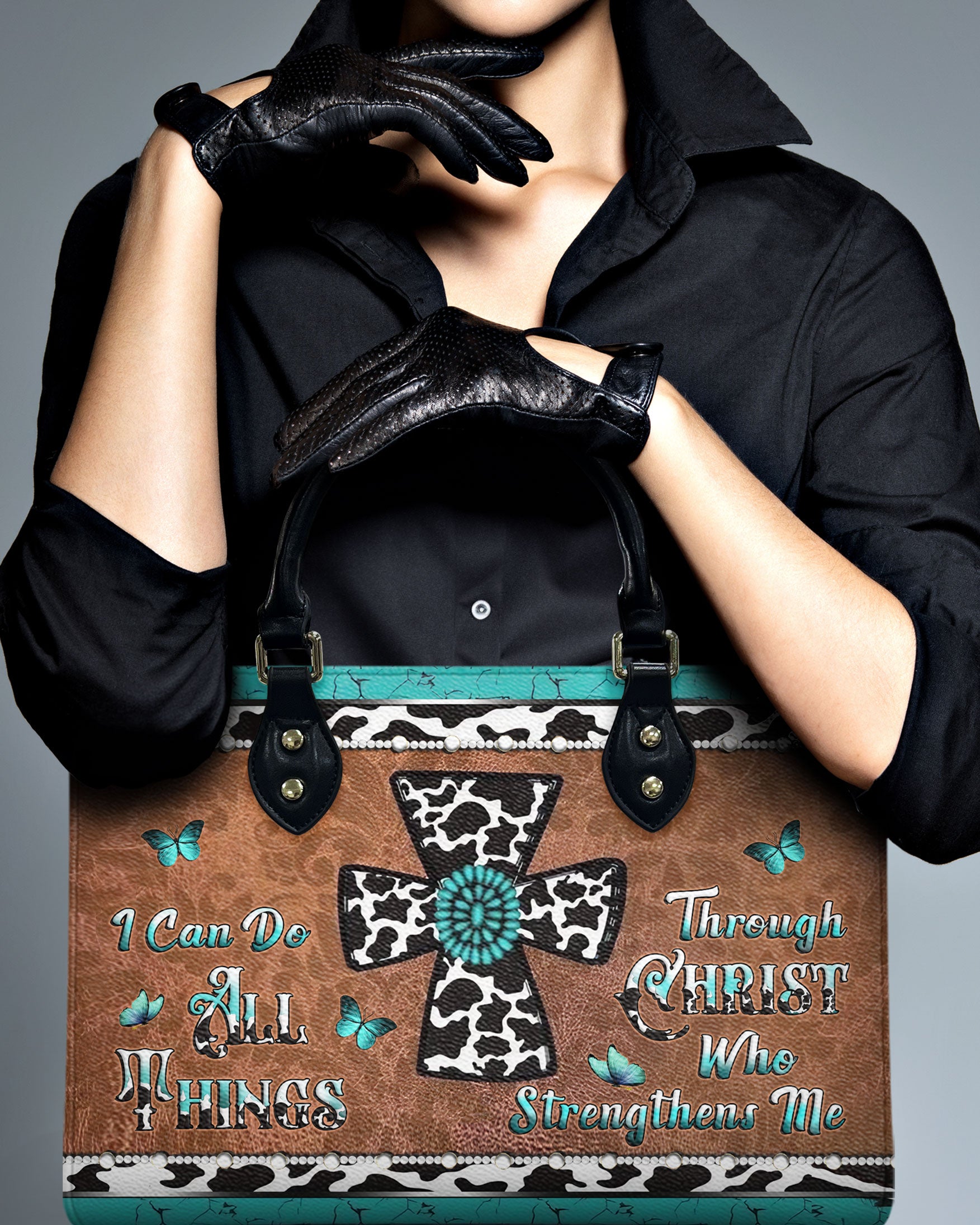 I Can Do All Things Leather Handbag - Yhlt1406243