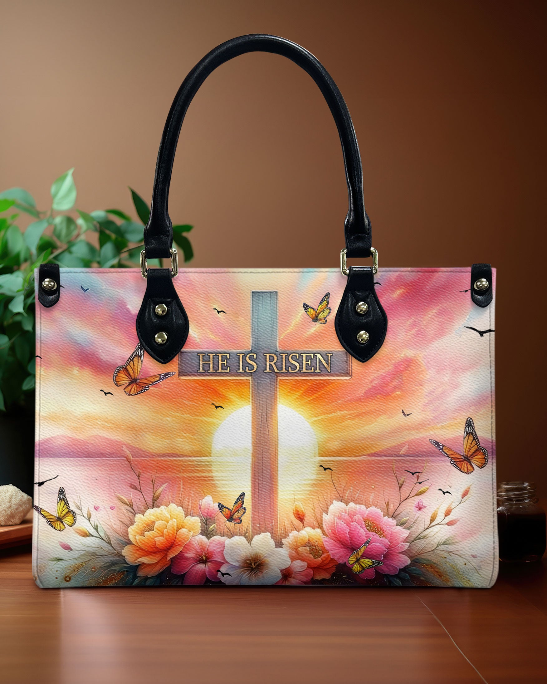 He Is Risen Leather Handbag - Yhhn0706244