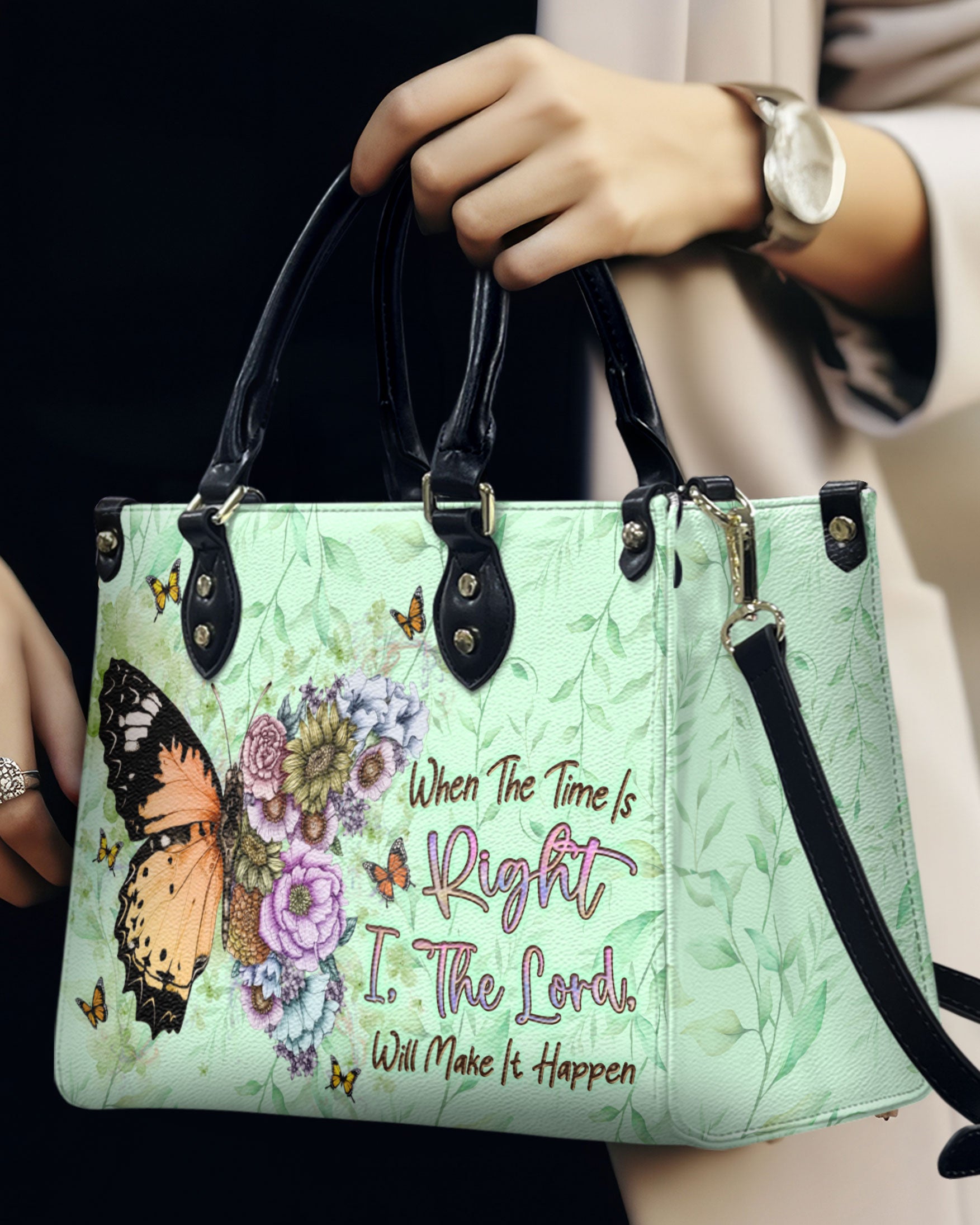 When The Time Is Right Leather Handbag - Yhln2208244