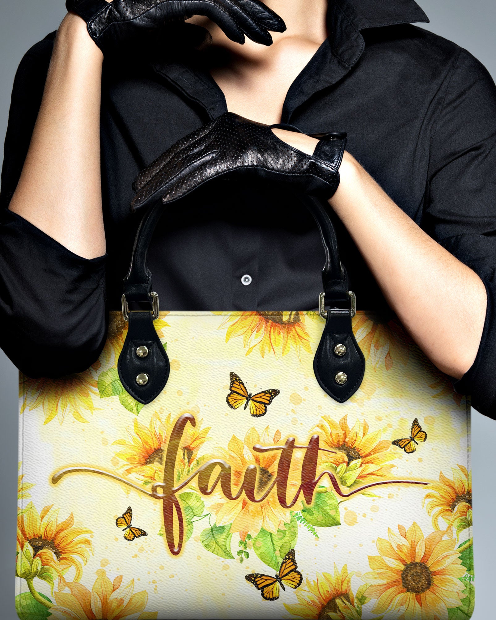 Faith Sunflower Leather Handbag - Tltr1806245