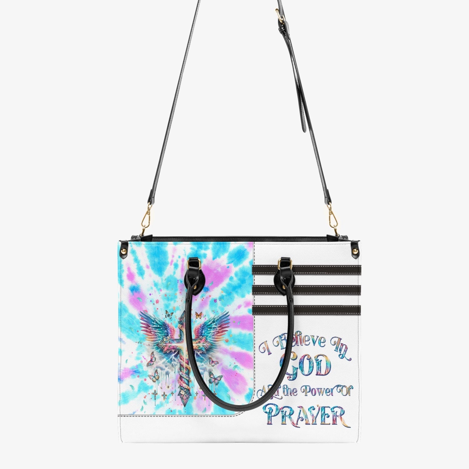 I Believe In God Leather Handbag - Yhkd2803241