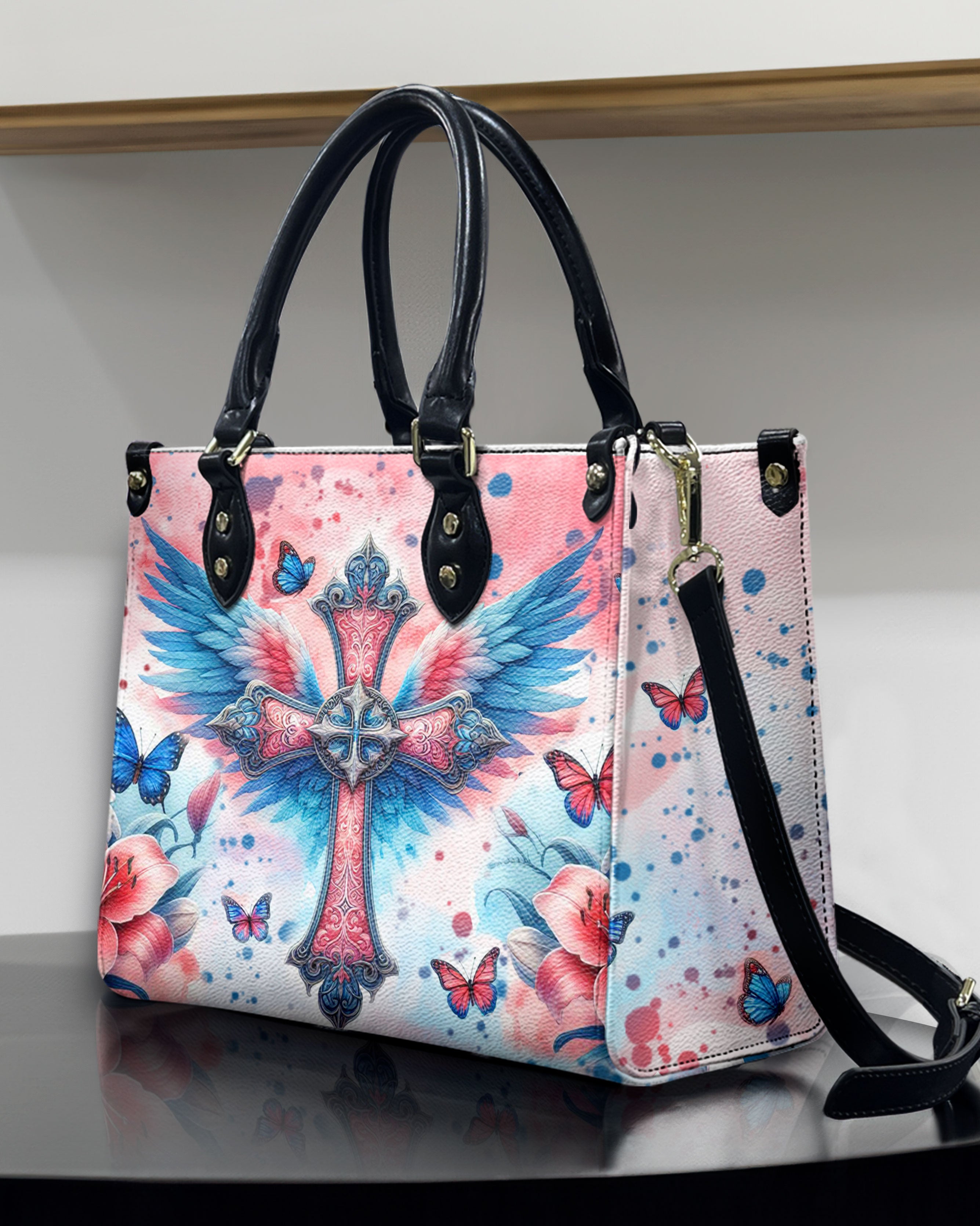 Cross Wings Leather Handbag - Yhhn2705244