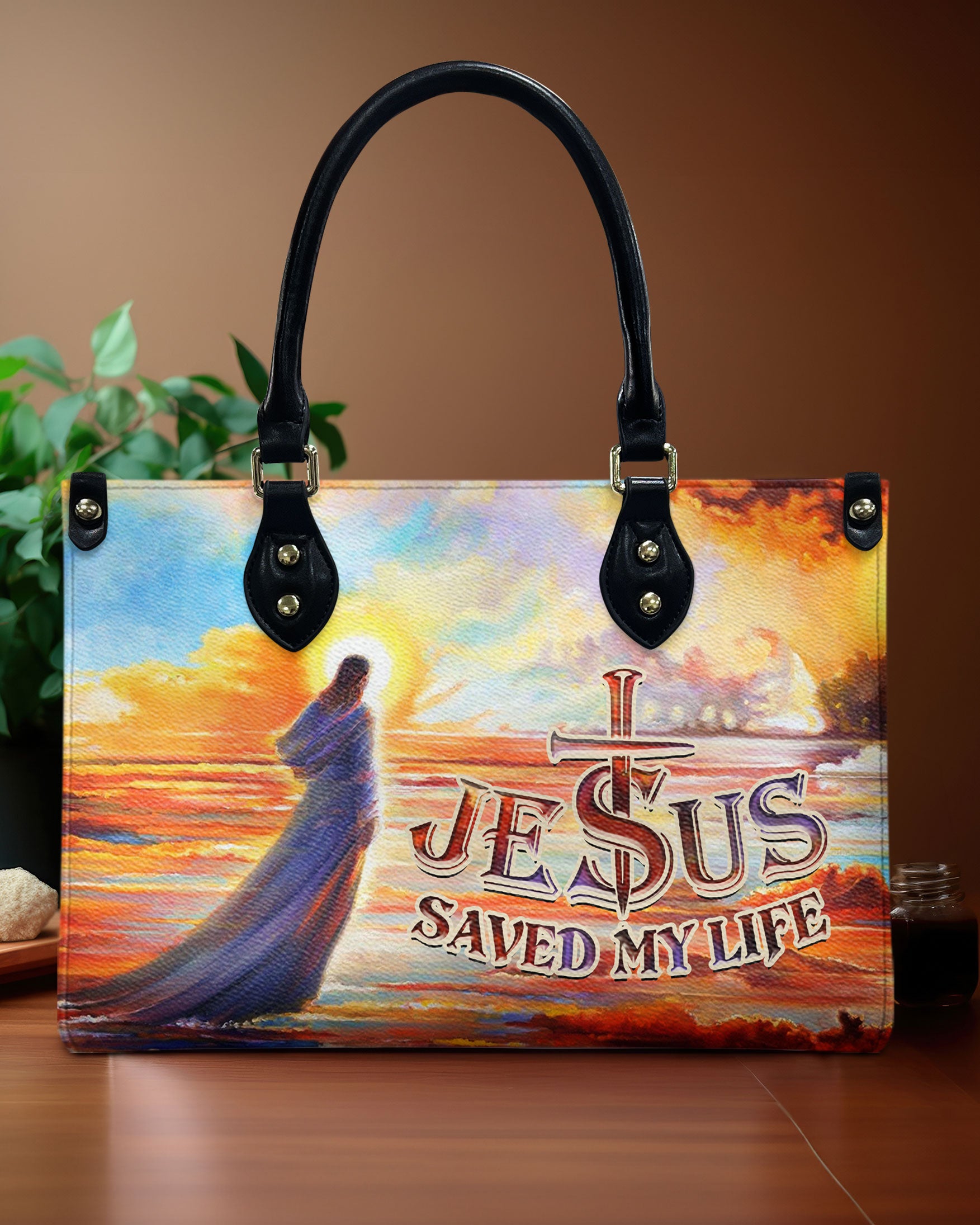 Jesus Saved My Life Leather Handbag - Yhhn2509245