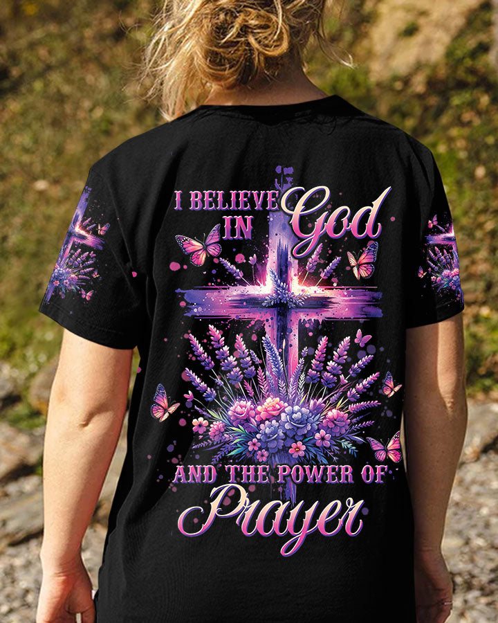 I Believe In God Lavender Women's All Over Print Shirt - Tltw1101243