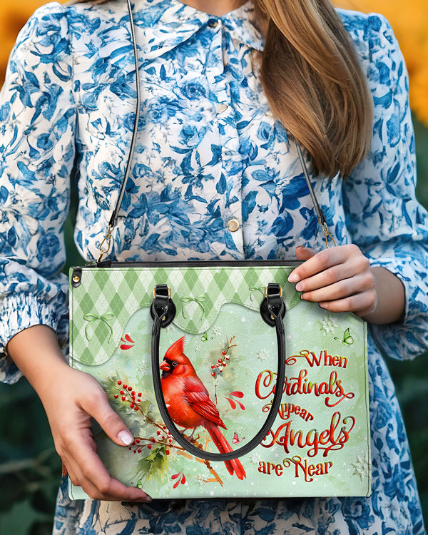 When Cardinals Appear Angels Are Near Leather Handbag - Yhlt2510244