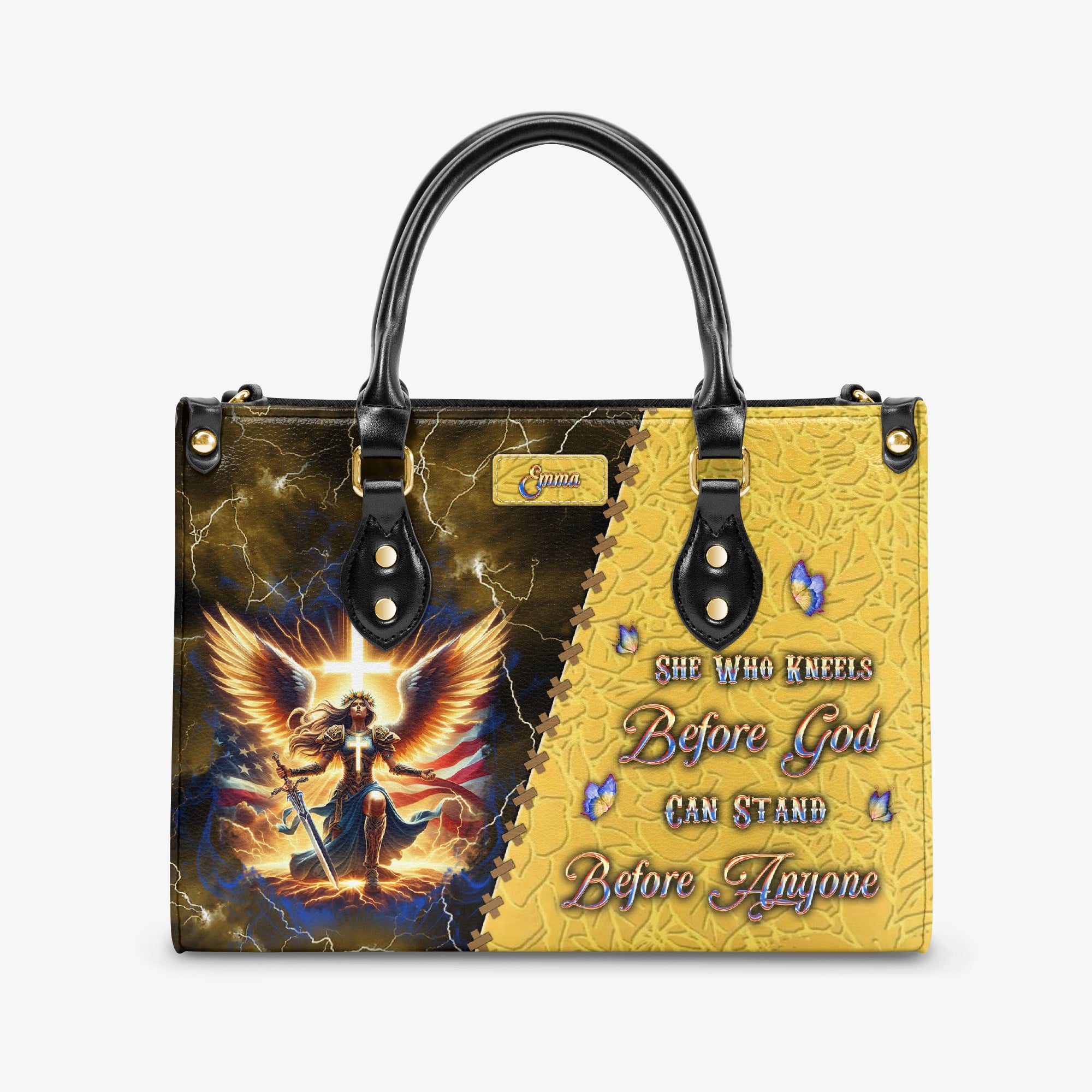 She Who Kneels Before God Leather Handbag - Yhkd2203244