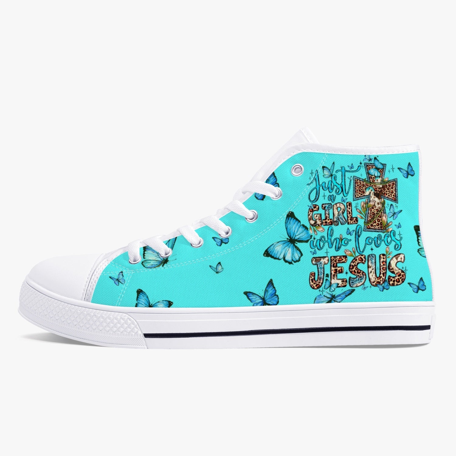 Just A Girl Who Loves Jesus High Top Canvas Shoes - Ty0707235