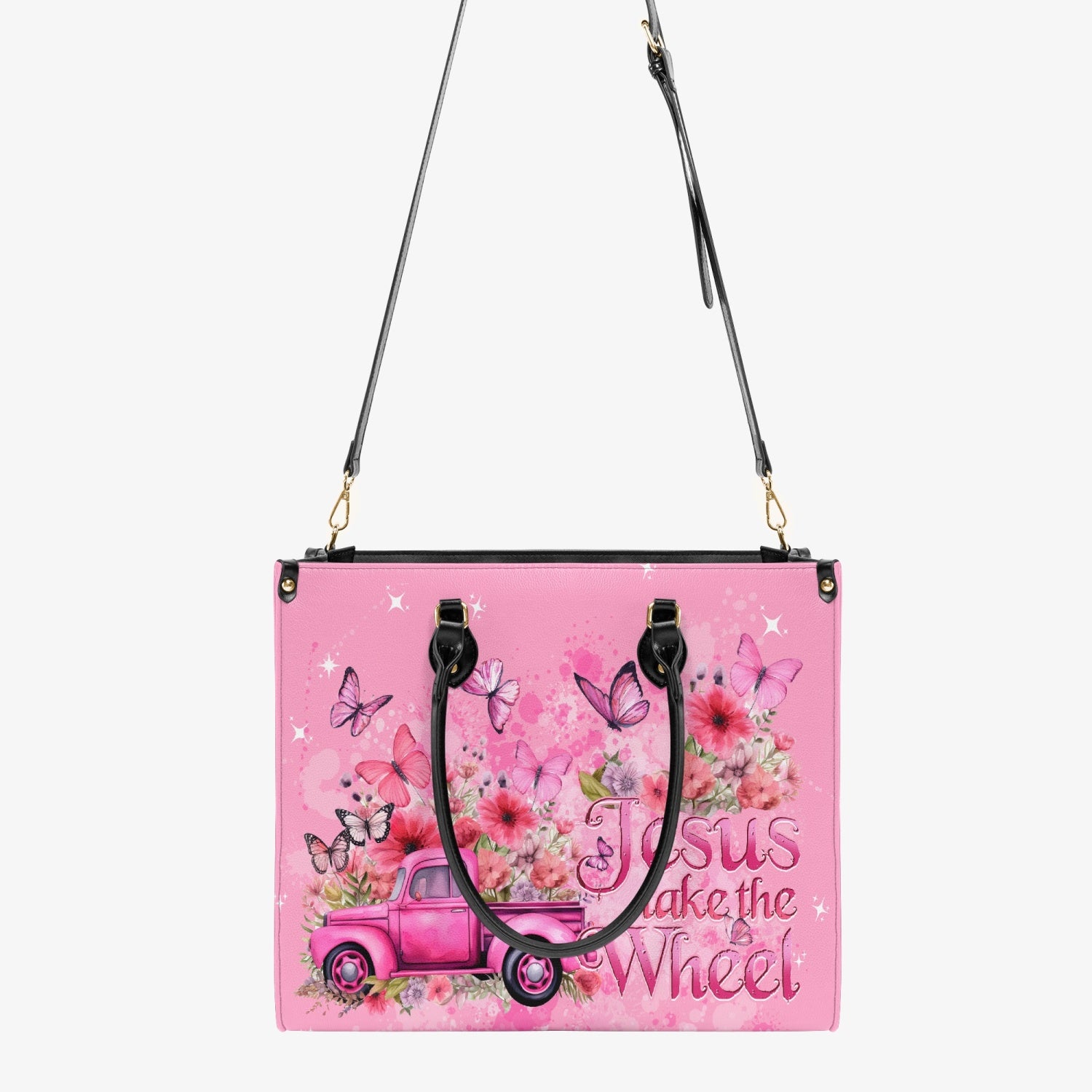 Jesus Take The Wheel Leather Handbag - Tytd2203242