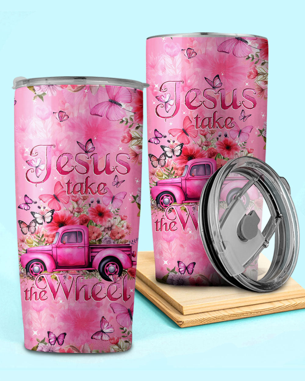 Jesus Take The Wheel Tumbler - Tytd040124