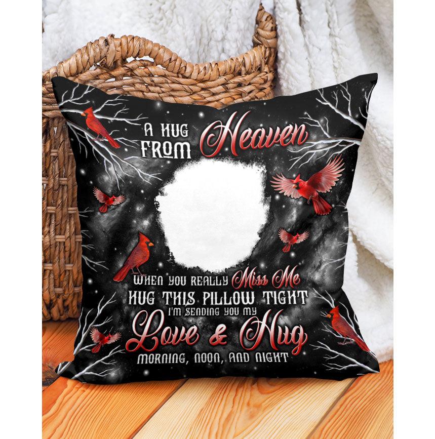 Personalized A Hug From Heaven Cardinal Pillow  - Tltw0901252