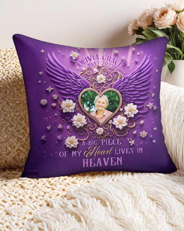 Personalized A Big Piece Of My Heart Lives In Heaven Pillow  - Tltr3112243