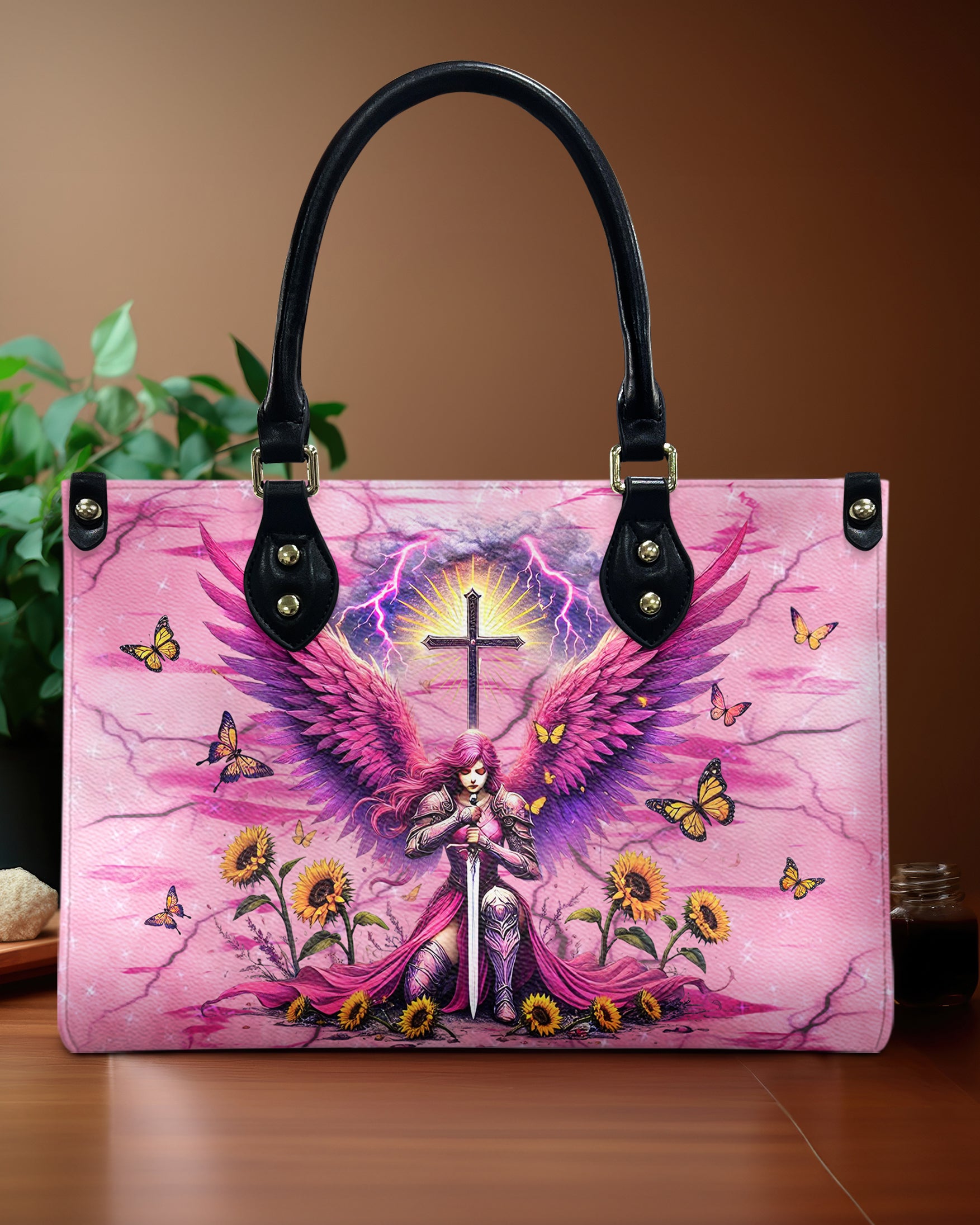 God's Warrior Sunflower Leather Handbag - Yhhg2612245