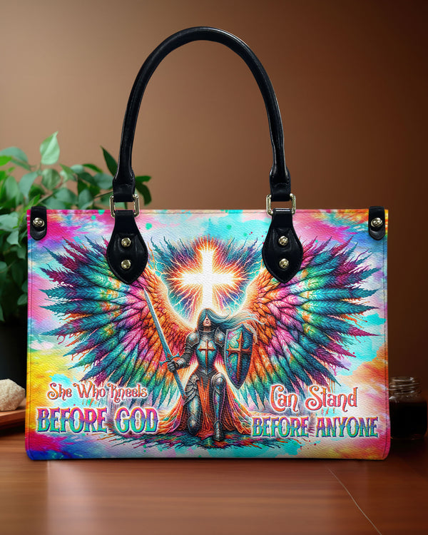 She Who Kneels Before God Warrior Leather Handbag - Tltw2905246