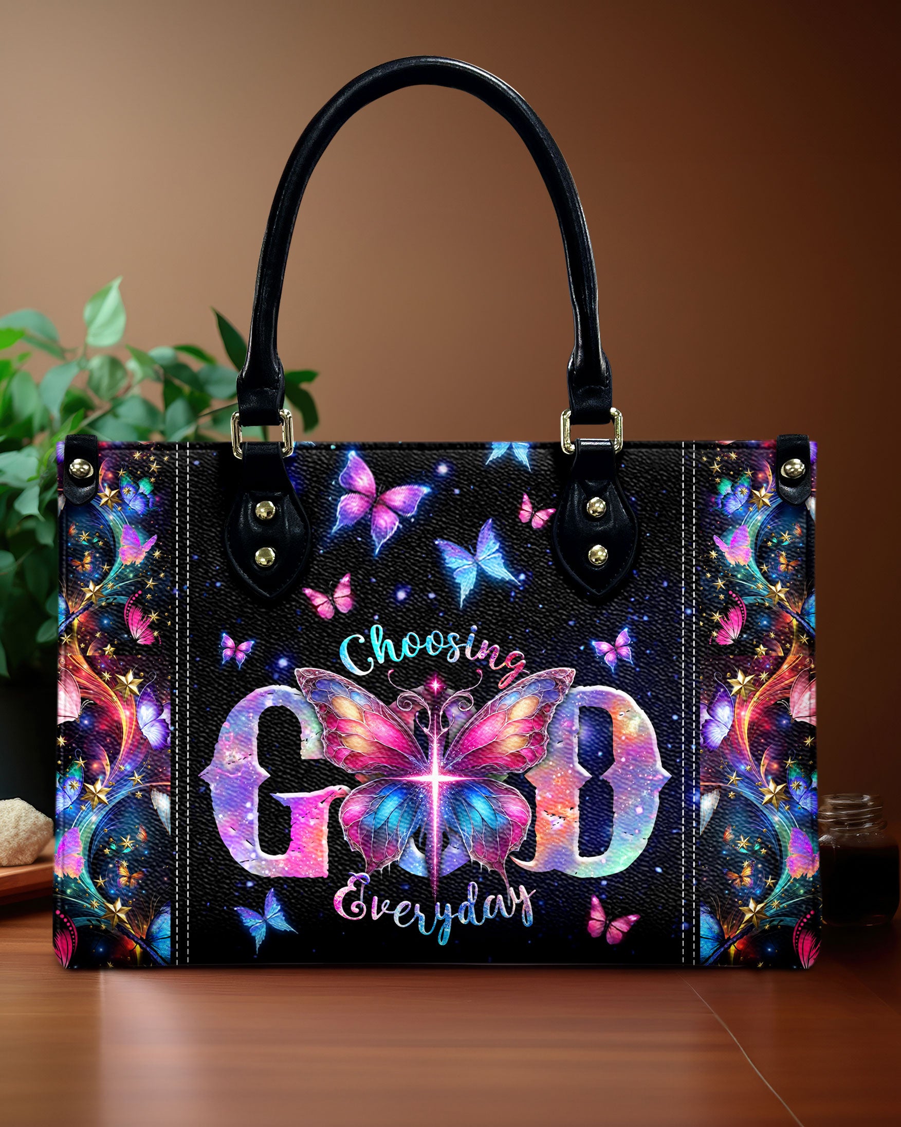 Choosing God Everyday Butterfly Leather Handbag - Tlnz0606244