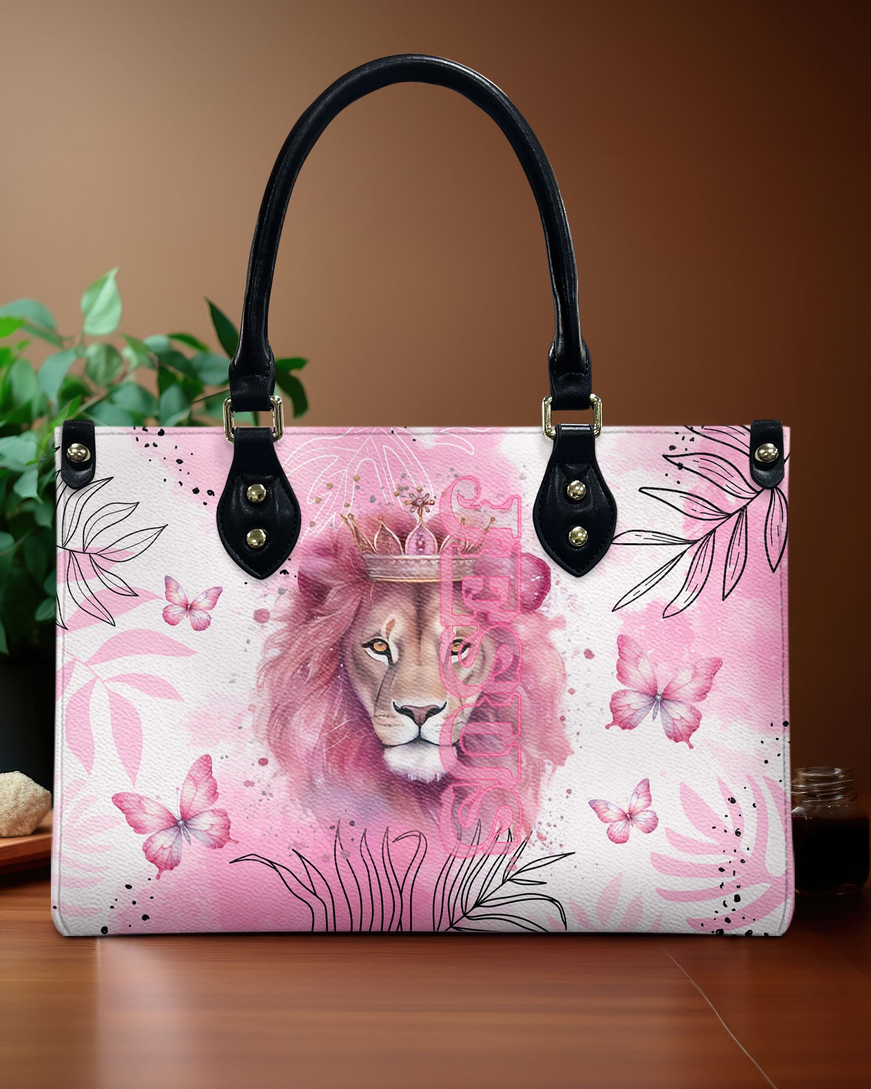 Jesus Lion Leather Handbag - Tlno0306243