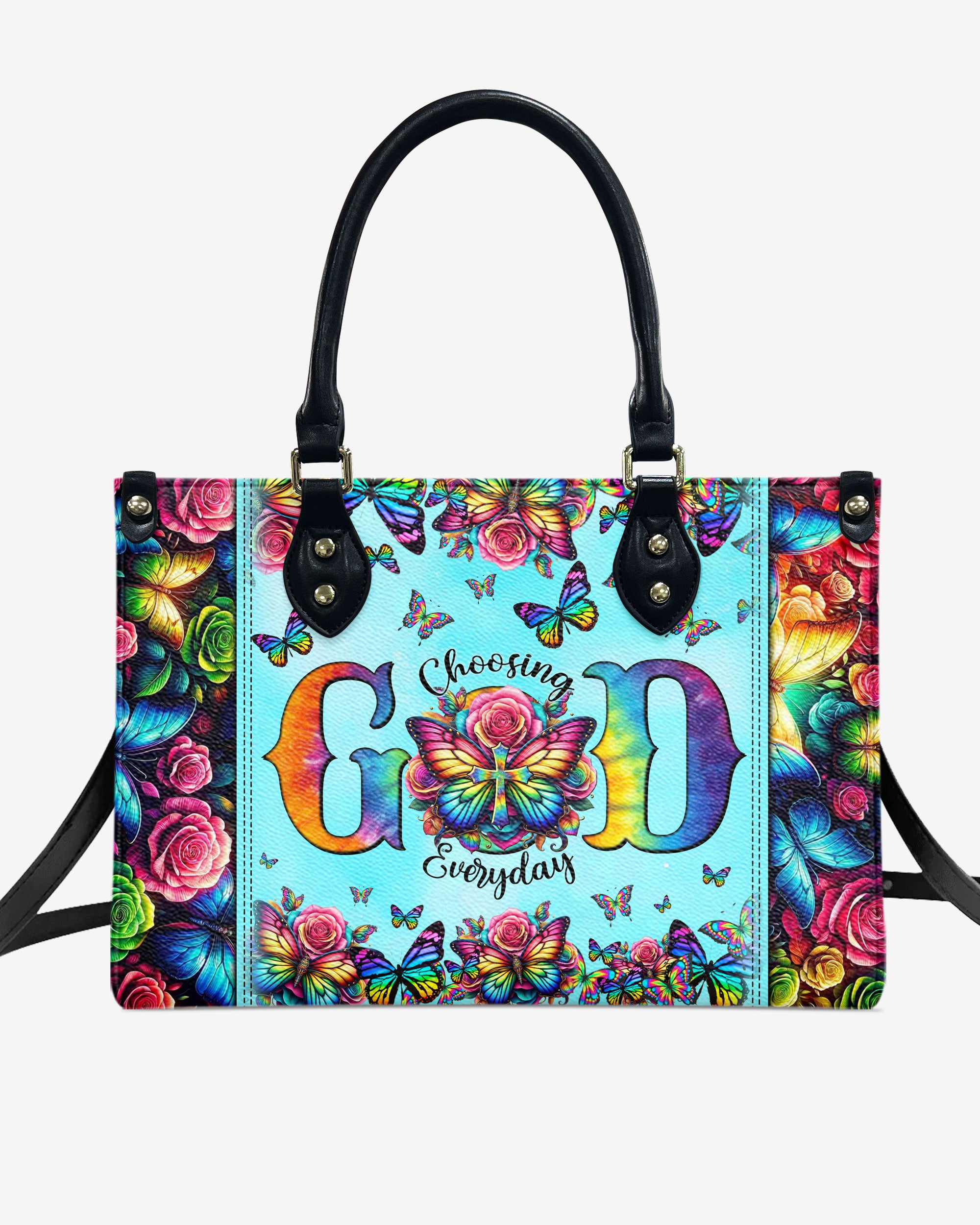 Choosing God Everyday Colorful Butterfly Leather Handbag - Tltw0506243