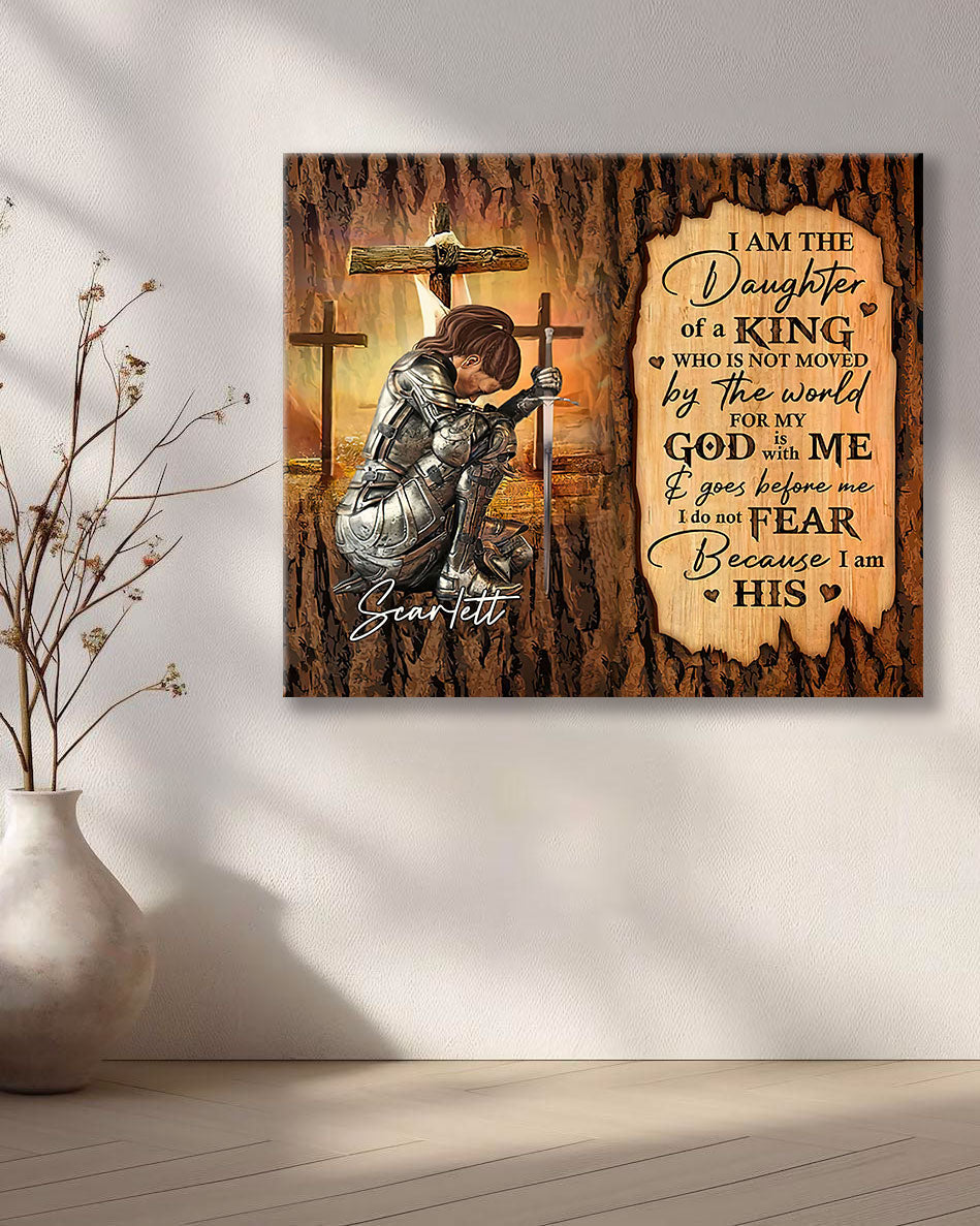 Personalized I Am The Daughter Of A King Warrior Canvas - Tltr1301254