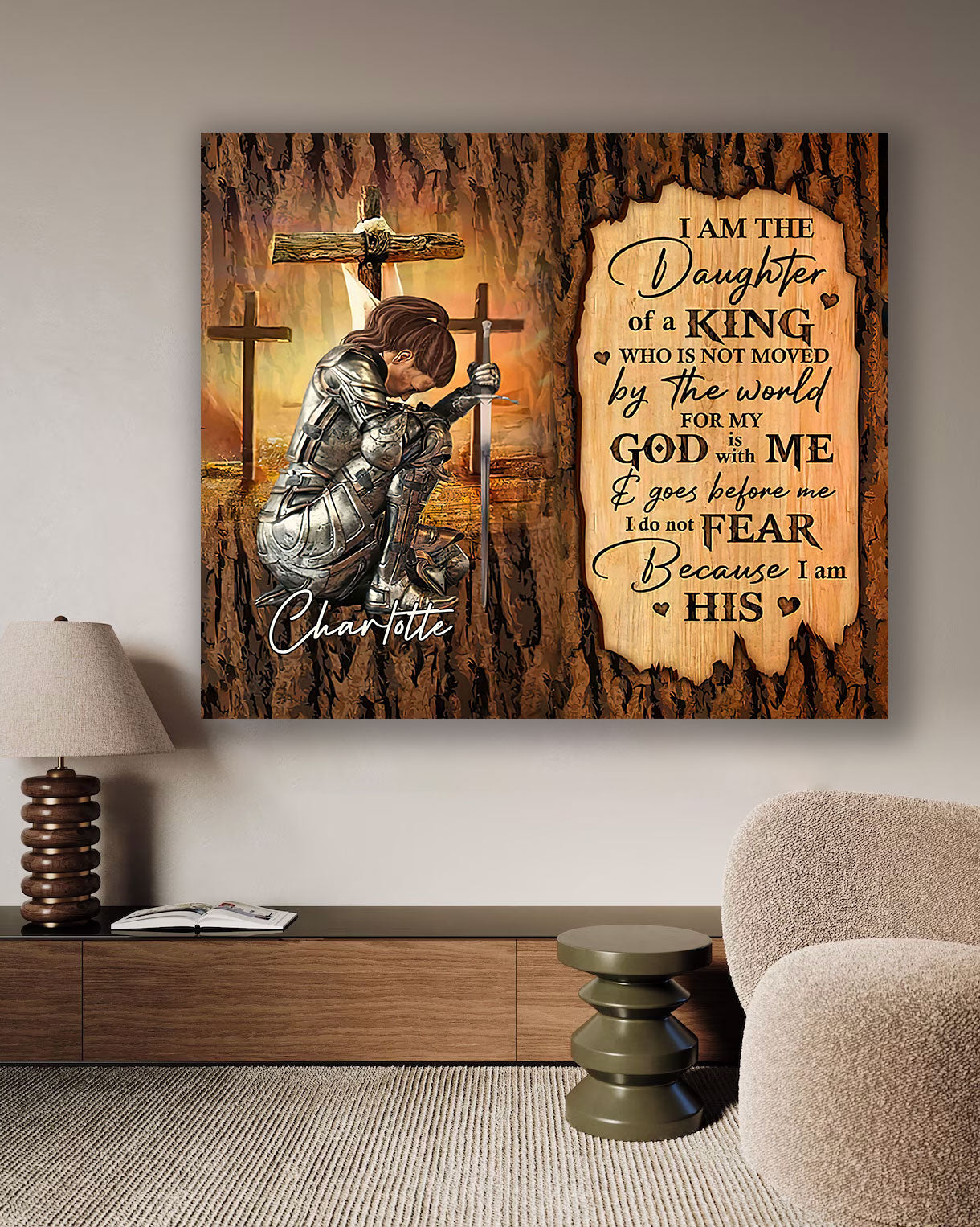 Personalized I Am The Daughter Of A King Warrior Canvas - Tltr1301254