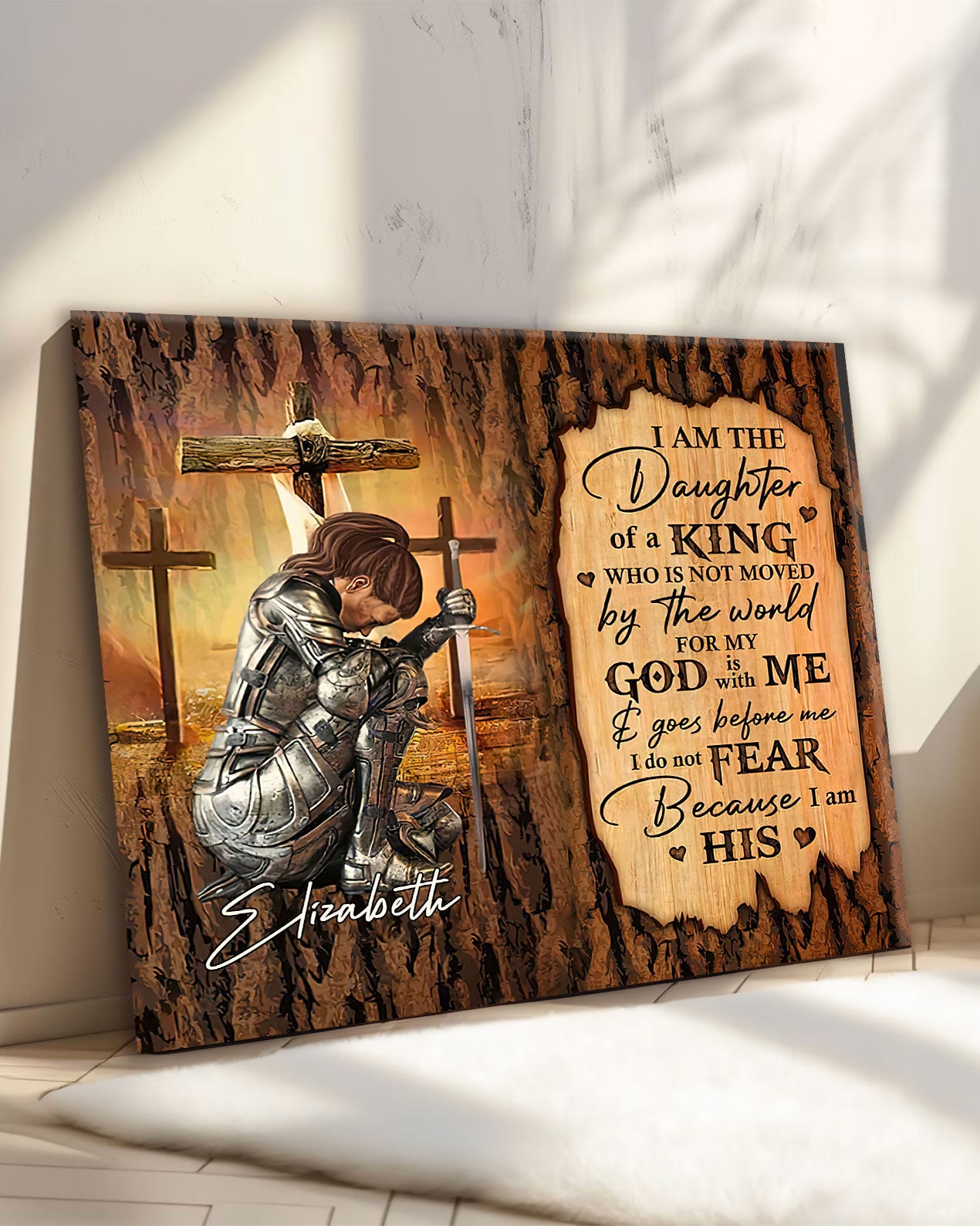 Personalized I Am The Daughter Of A King Warrior Canvas - Tltr1301254