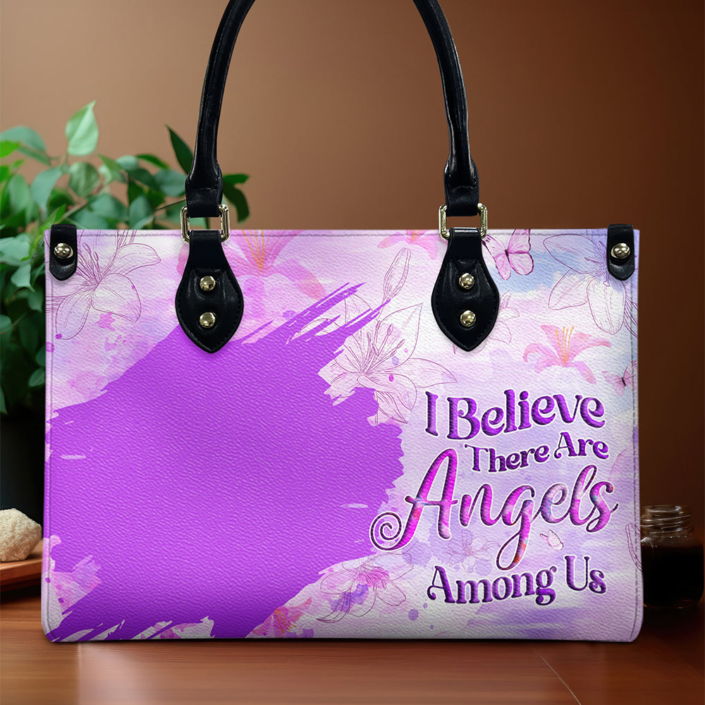 Personalized I Believe There Are Angels Among Us Leather Handbag - Tyqy3112241