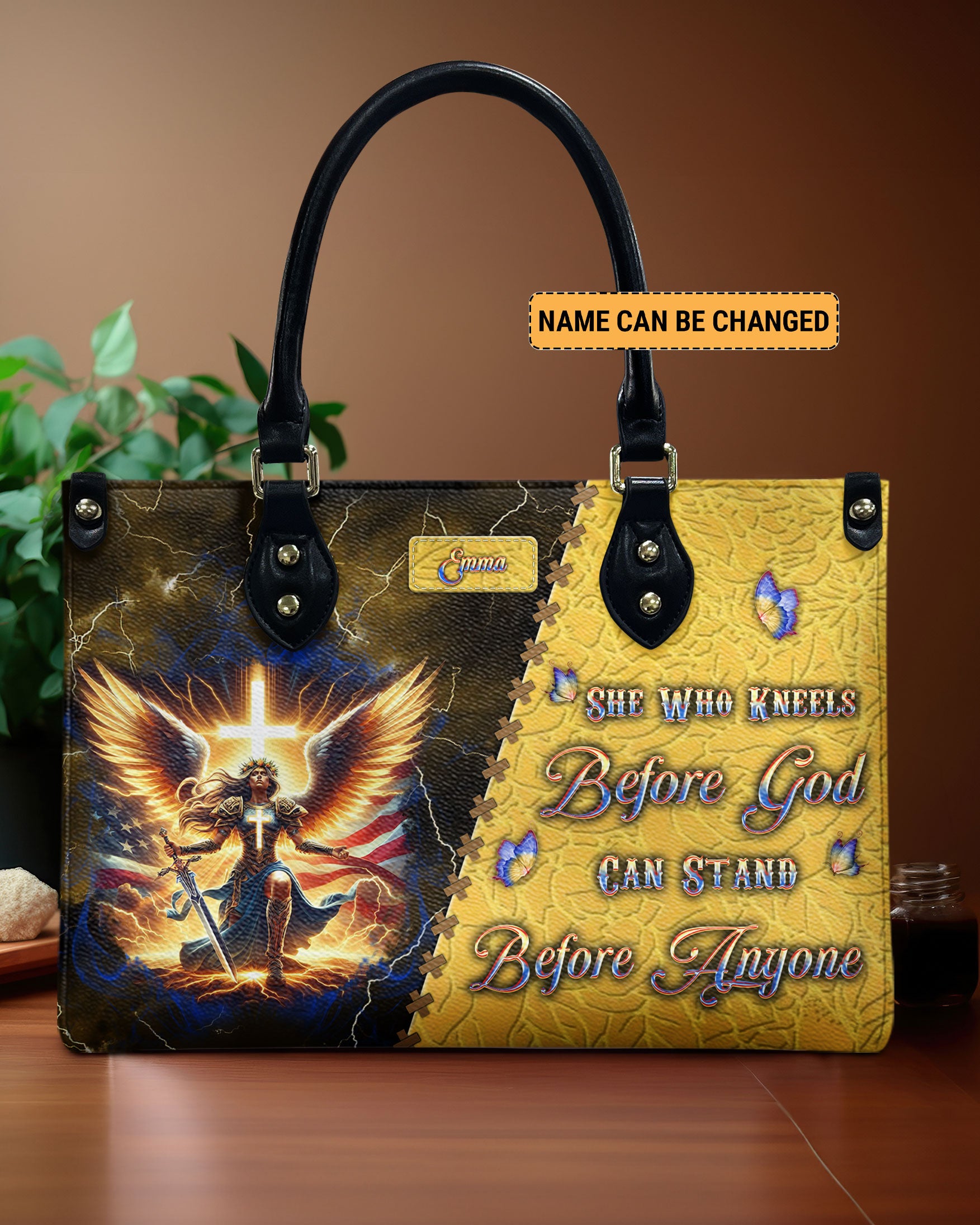 She Who Kneels Before God Leather Handbag - Yhkd2203244