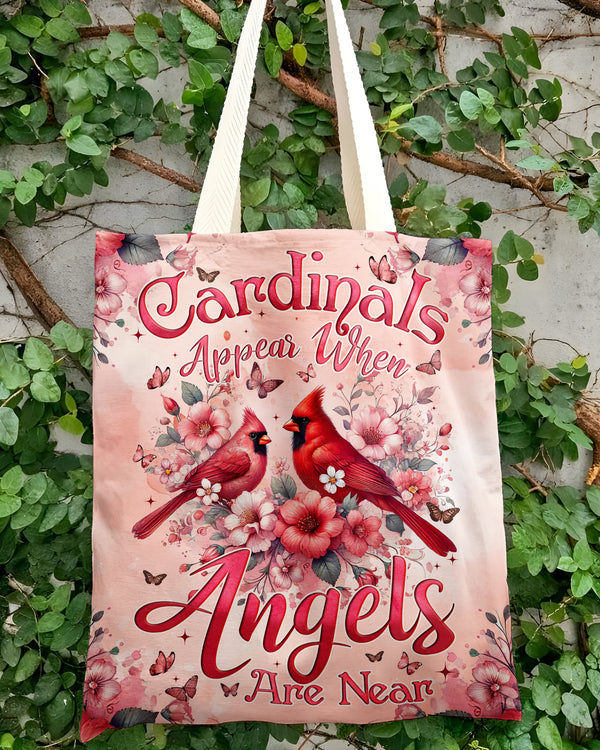 When Cardinals Appear Angels Are Near Tote Bag - Tyqy1802254