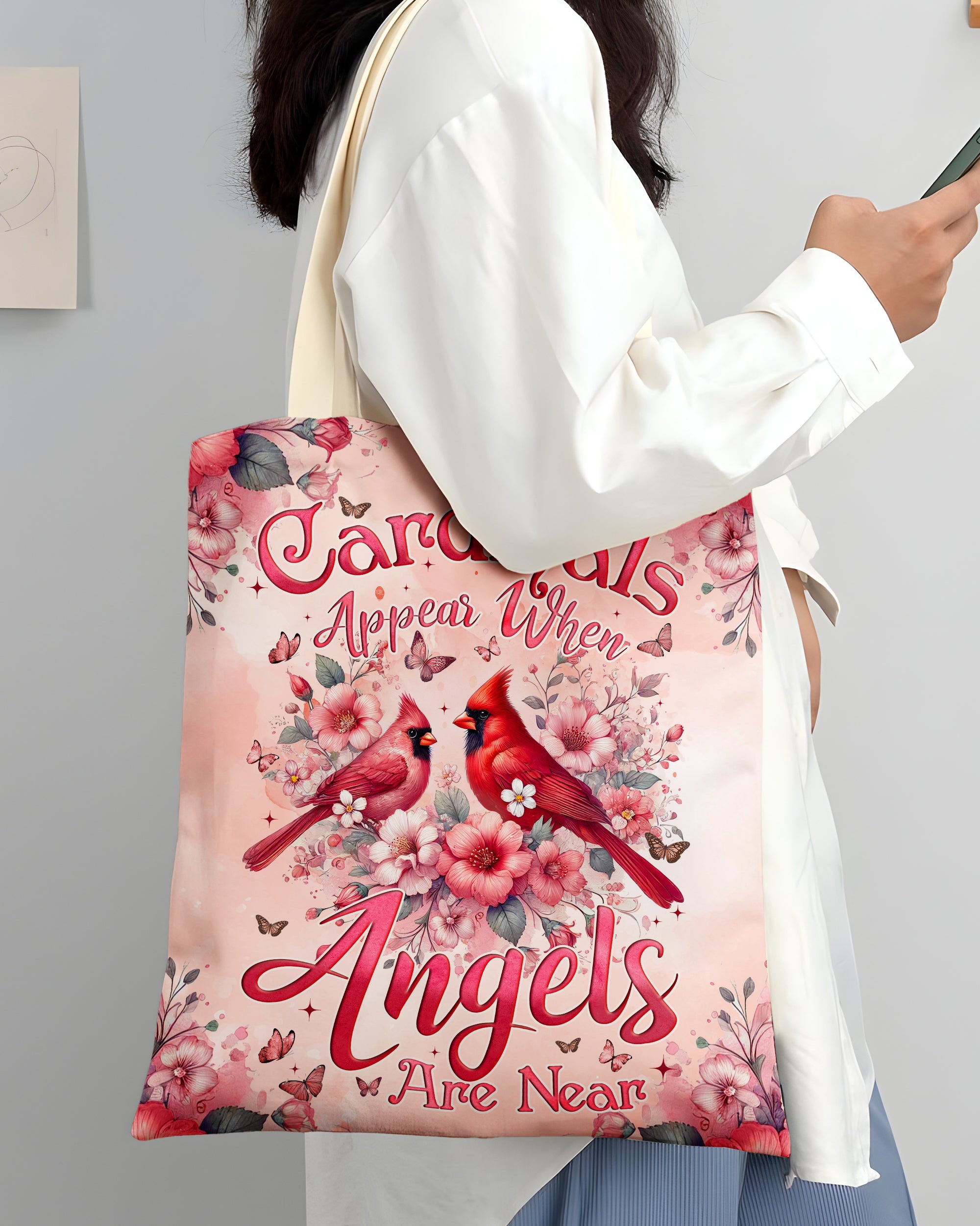 When Cardinals Appear Angels Are Near Tote Bag - Tyqy1802254