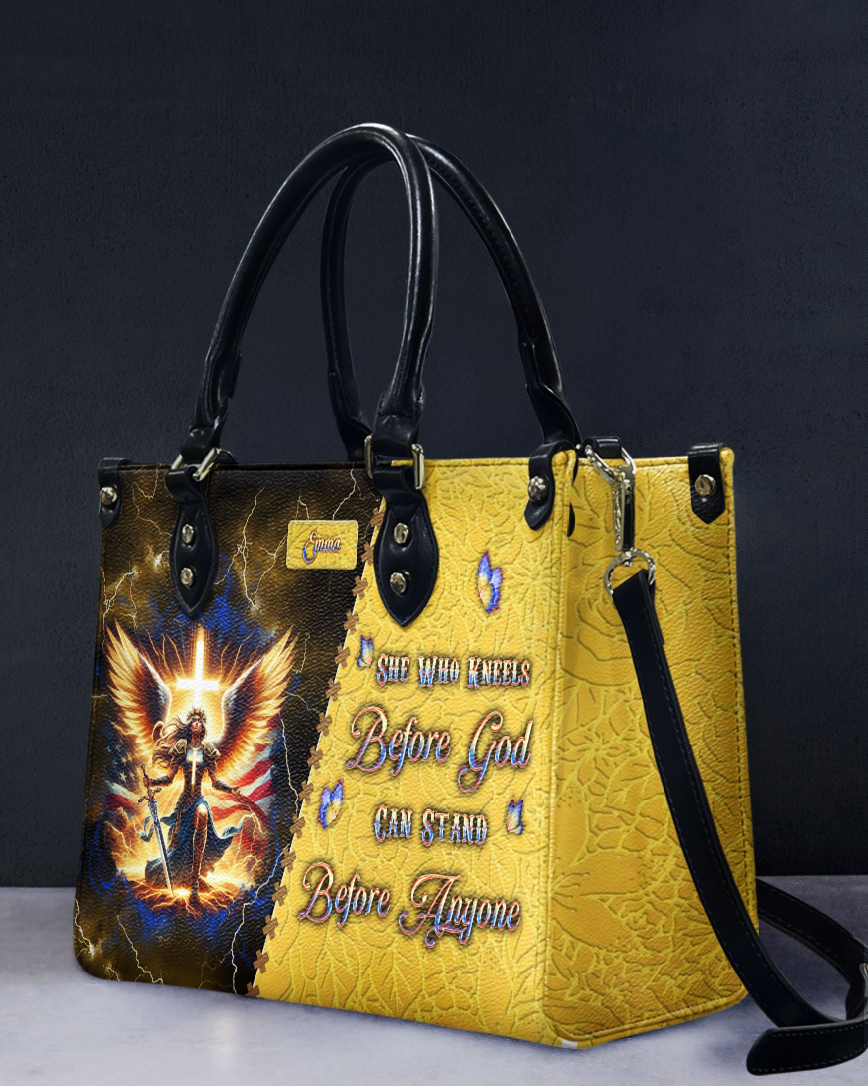 She Who Kneels Before God Leather Handbag - Yhkd2203244