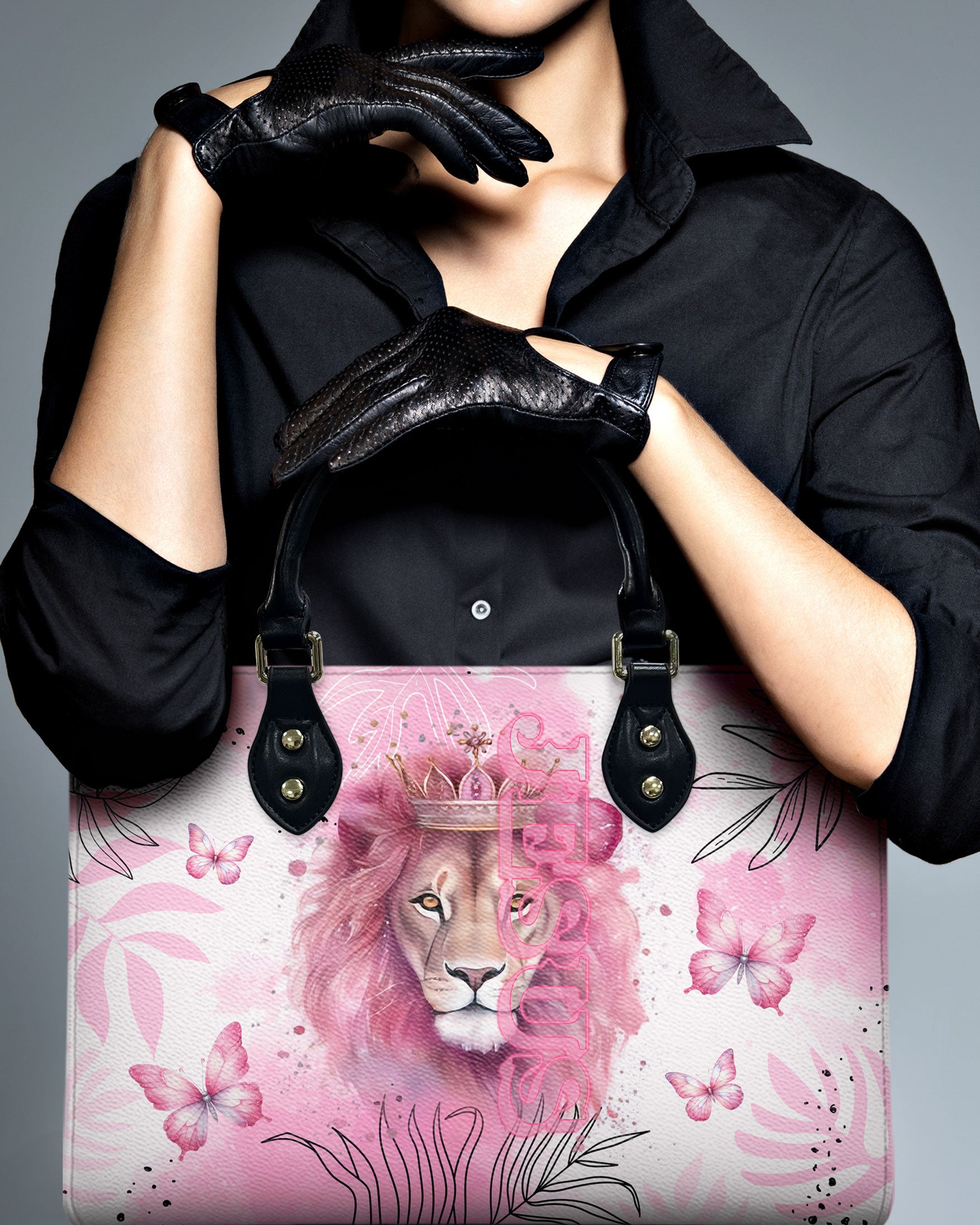 Jesus Lion Leather Handbag - Tlno0306243