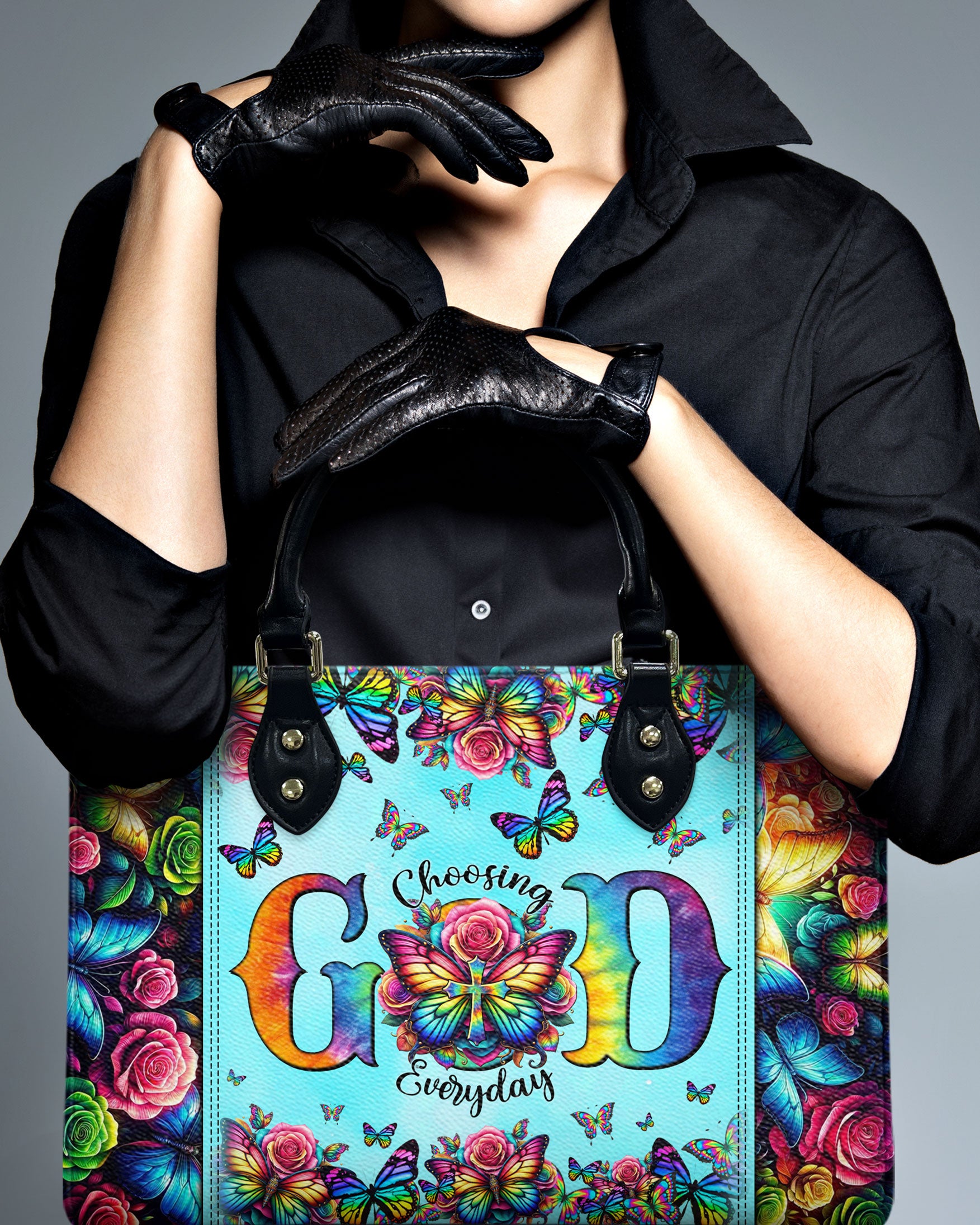 Choosing God Everyday Colorful Butterfly Leather Handbag - Tltw0506243