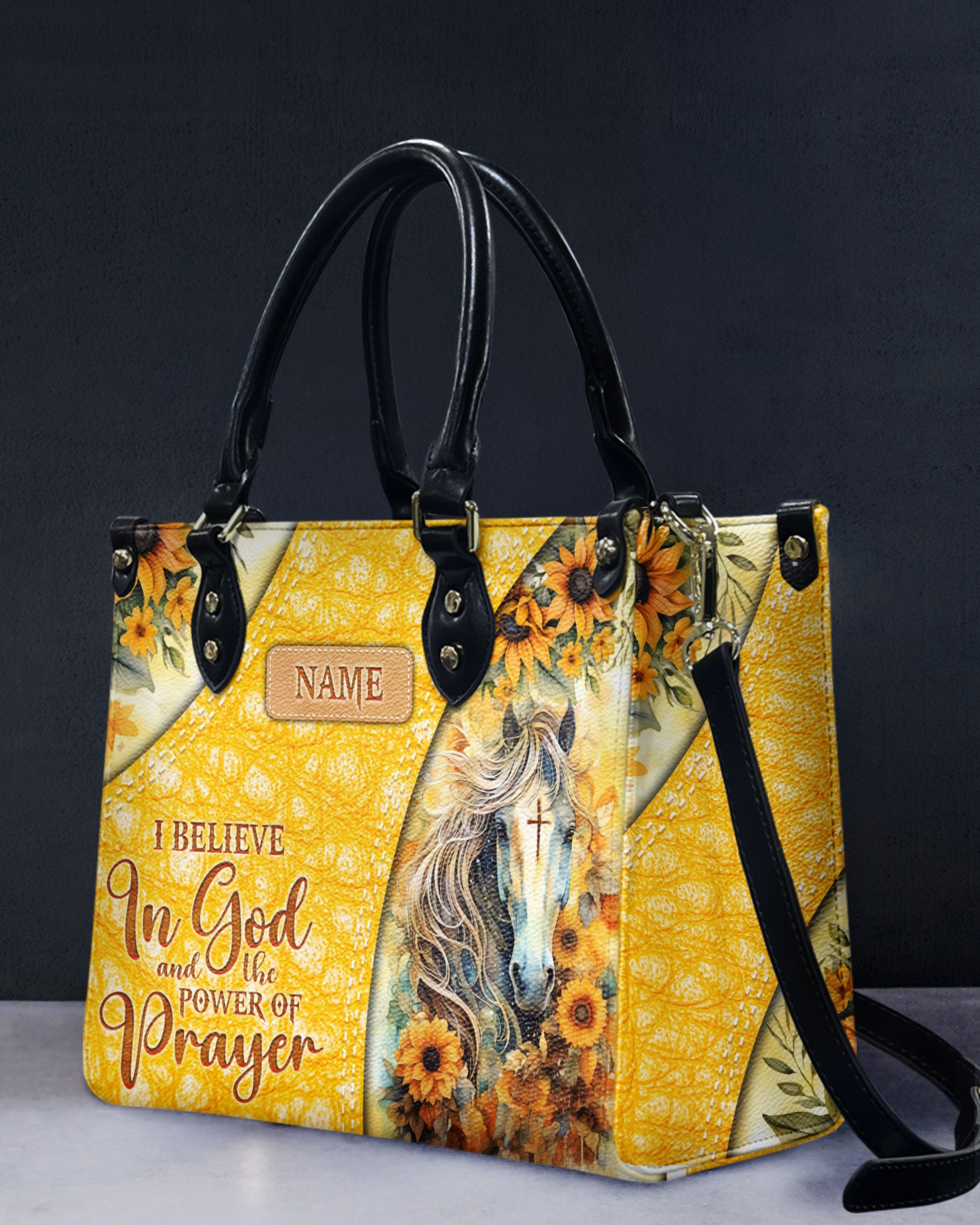 I Believe In God Horse Leather Handbag - Tlno0204244