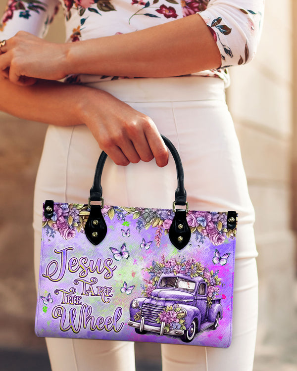 Jesus Take The Wheel Leather Handbag - Tlnz1008244